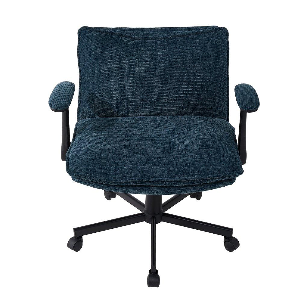 Navy Blue - Kabinet UK - Chenille Height-Adjustable Office Chair - 3