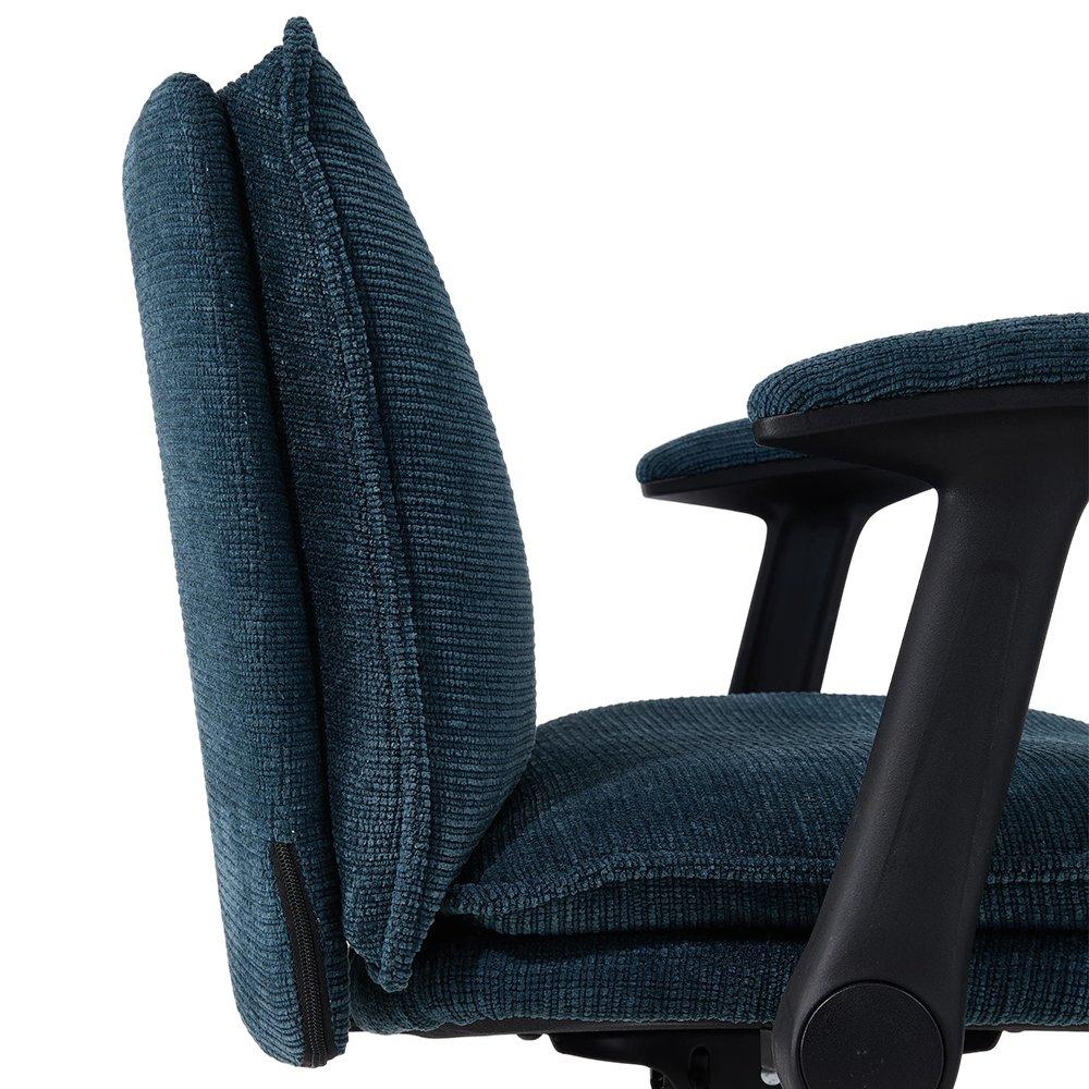 Navy Blue - Kabinet UK - Chenille Height-Adjustable Office Chair - 7
