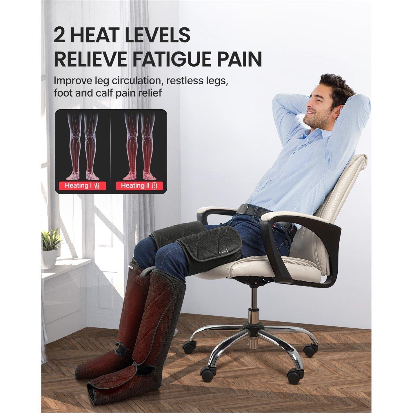 Black - Renpho - Renpho Ultimate Thermal 2 Full-Leg Air Recovery - 3