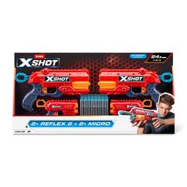 X-Shot XSHOT Excel Micro 2.0 And Excel Reflex 6 Twin Pack Blaster (24 Darts) by ZURU