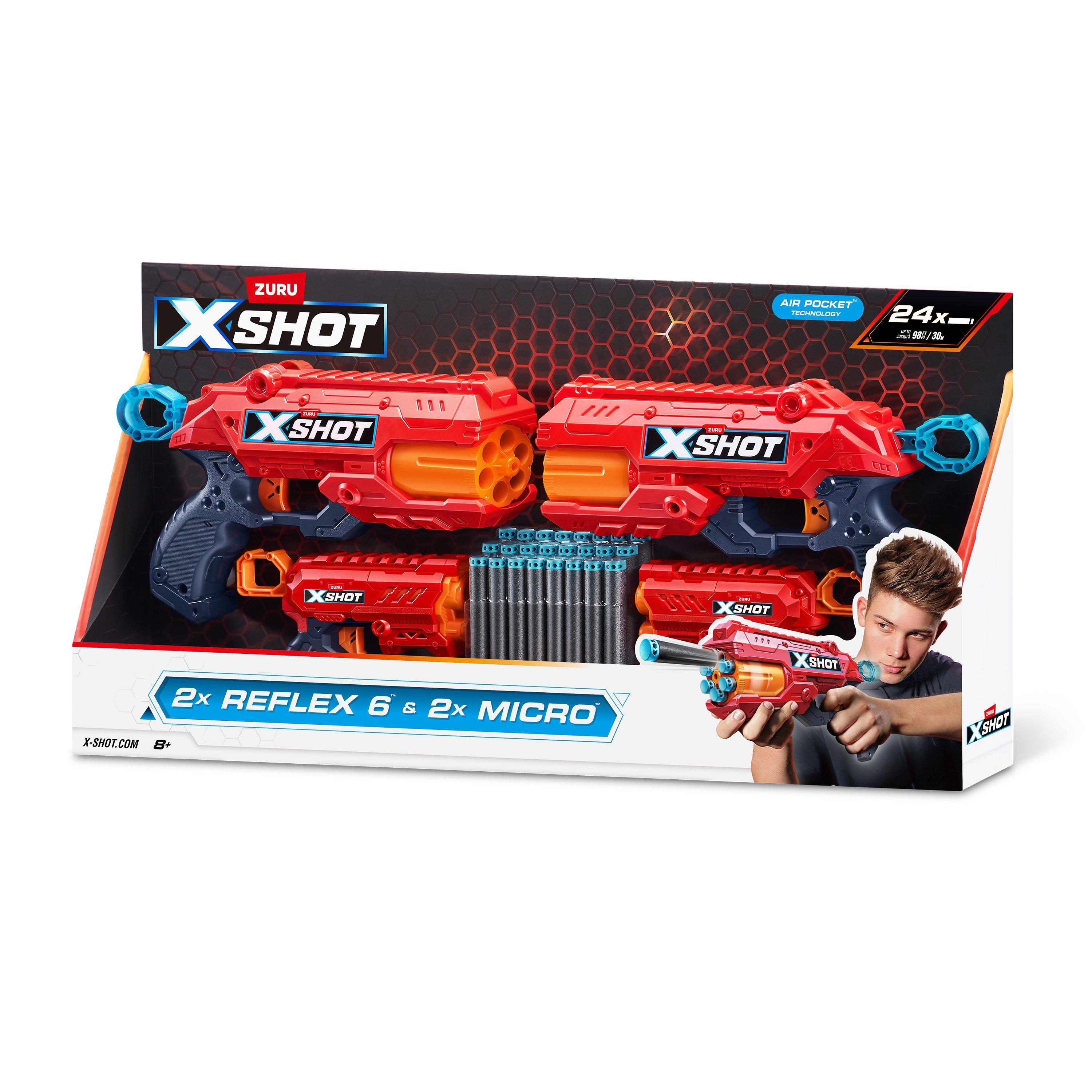 24 Dart - X-Shot - Excel Micro 2.0 & Excel Reflex 6 Twin Pack Blaster (24 Darts) by ZURU - 3
