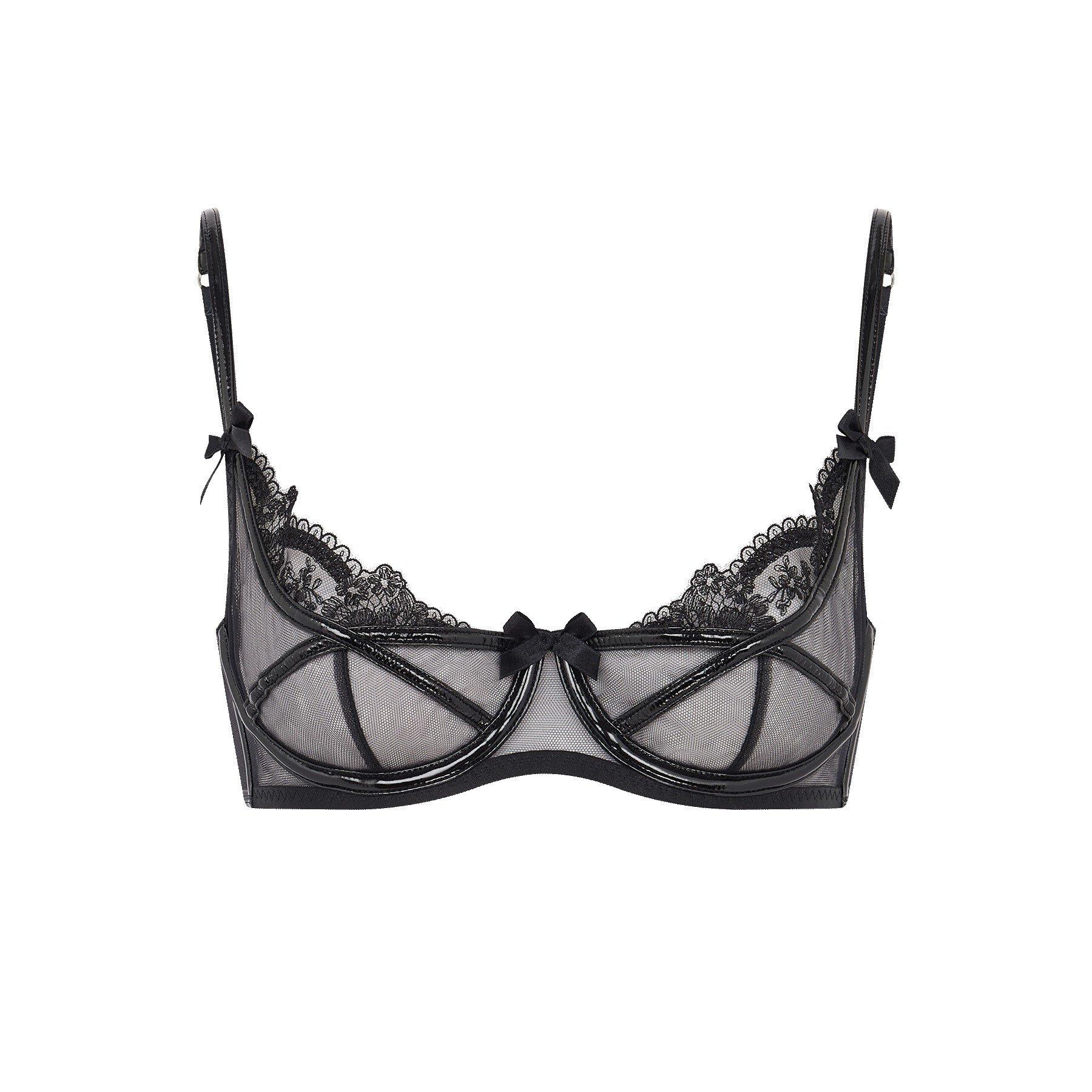 Black - Agent Provocateur - CHARLOTIA Demi Cup Underwired Bra - 3