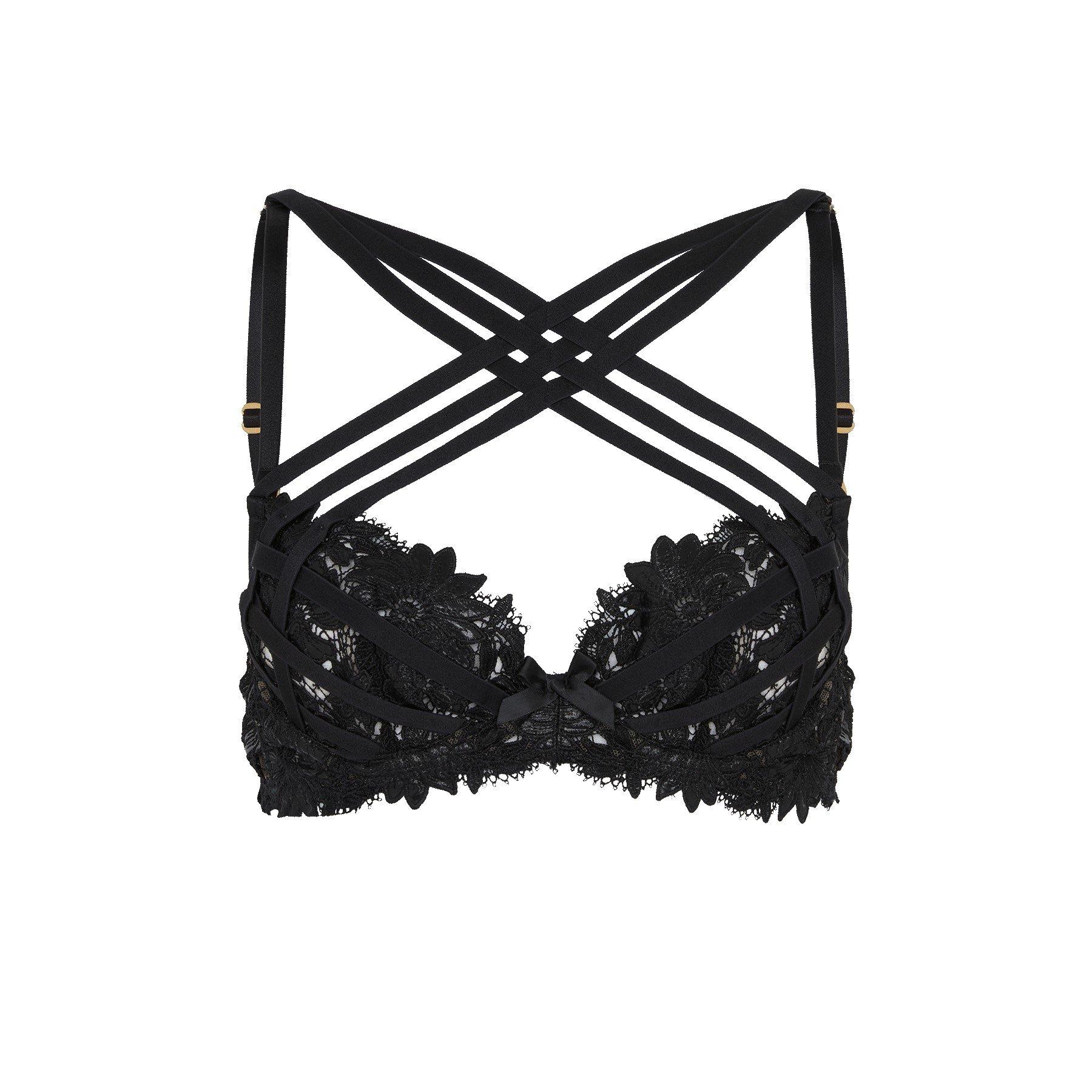Black/Clear - Agent Provocateur - EDIRA Plunge Underwired Bra - 3