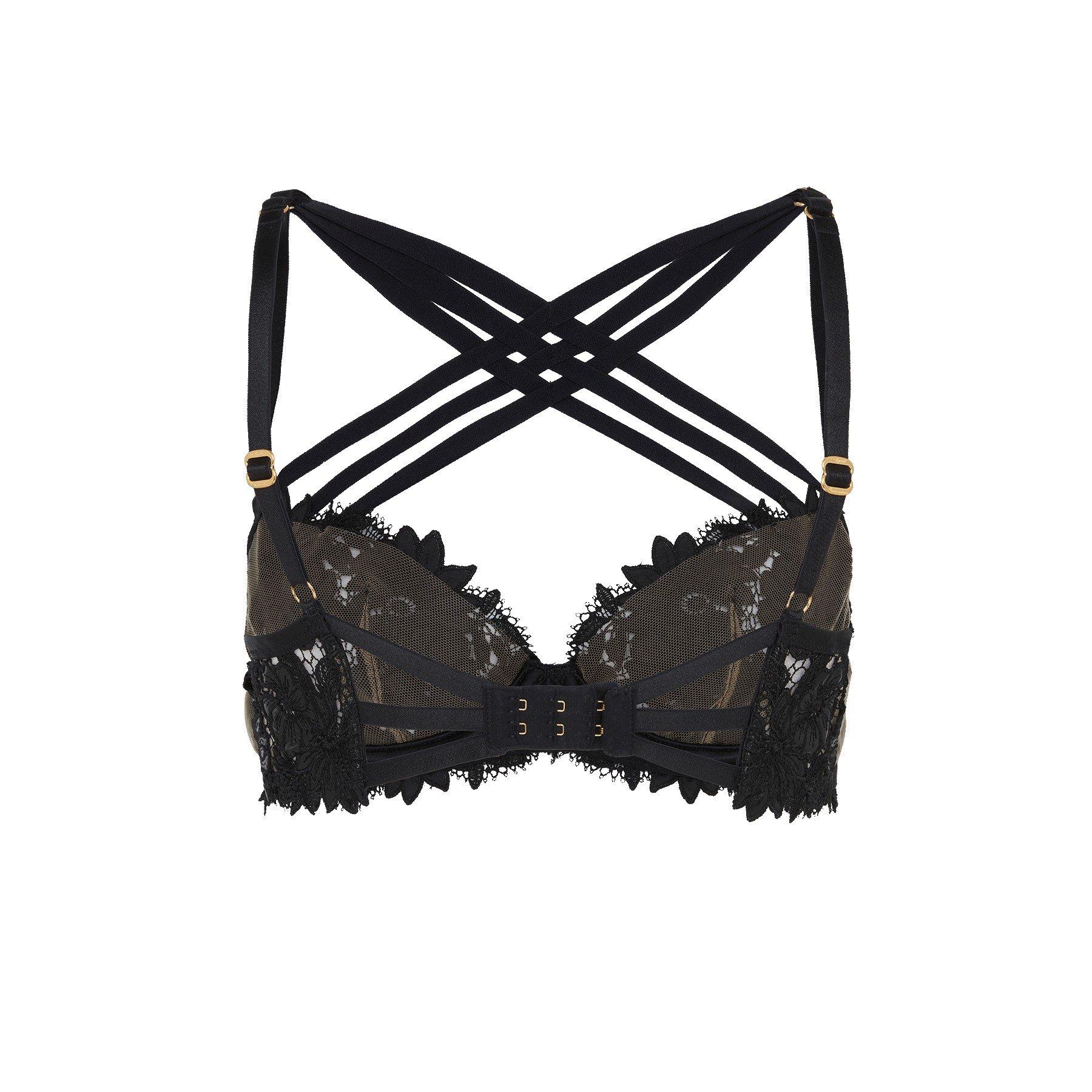 Black/Clear - Agent Provocateur - EDIRA Plunge Underwired Bra - 4