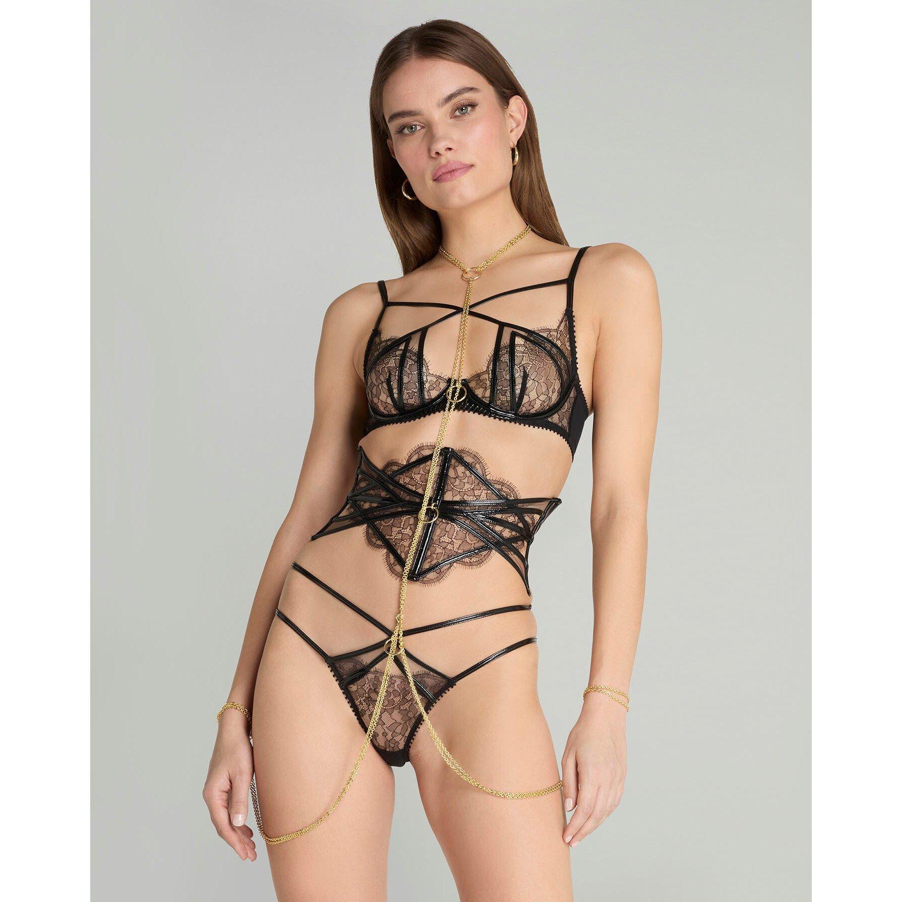 Agent Provocateur FOXIE Choker & Cuff Set - Gold