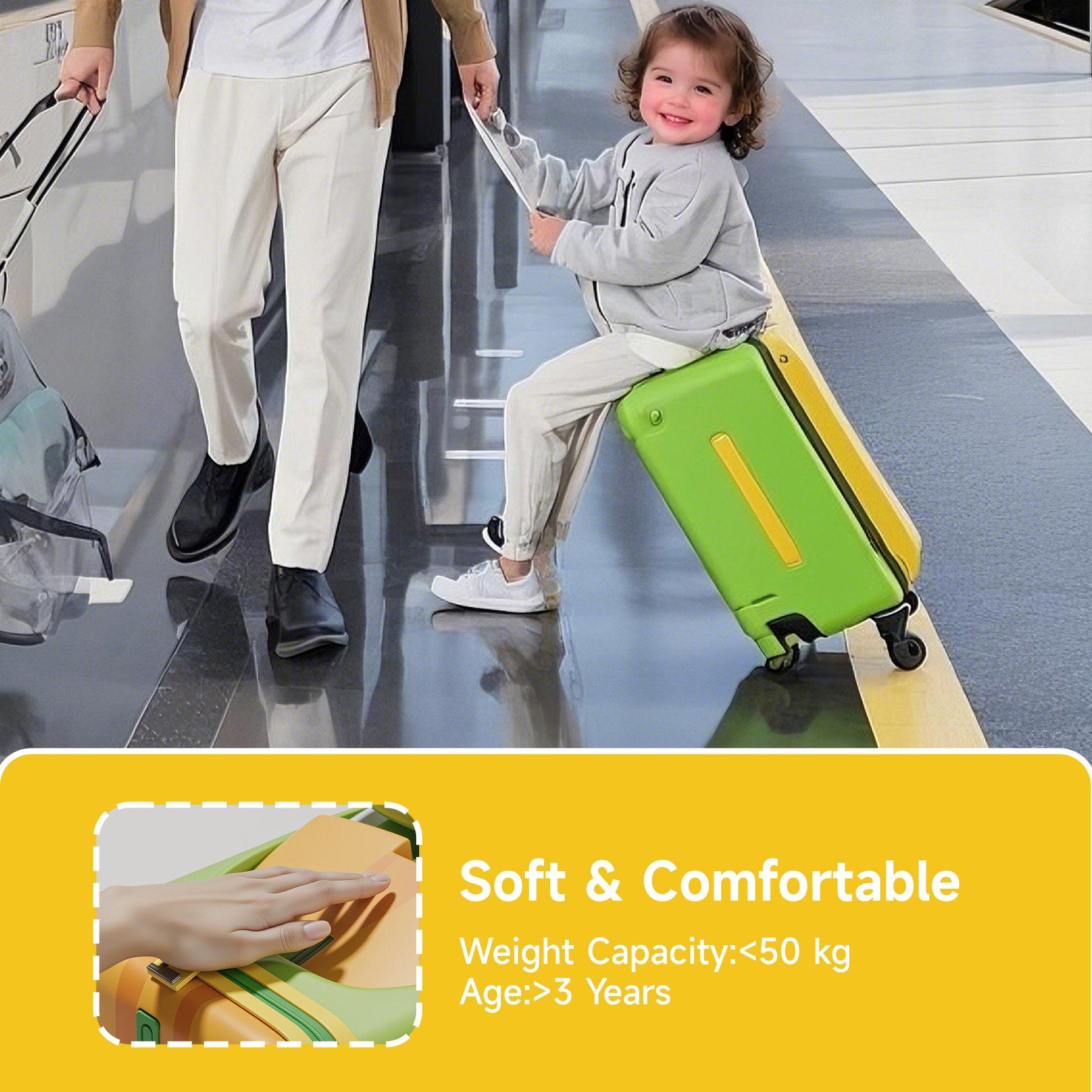 Green - JoviKids - JoviKids 3-in-1 Children’s Ride-On Suitcase Green - 2