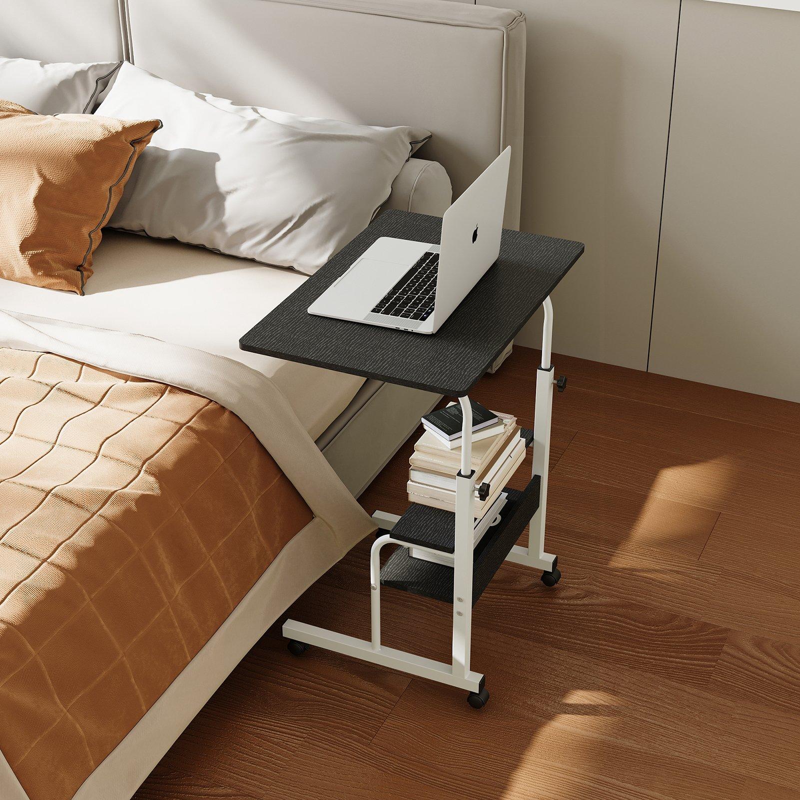 Black - Kabinet UK - Height Adjustable Mobile Overbed Table - 1