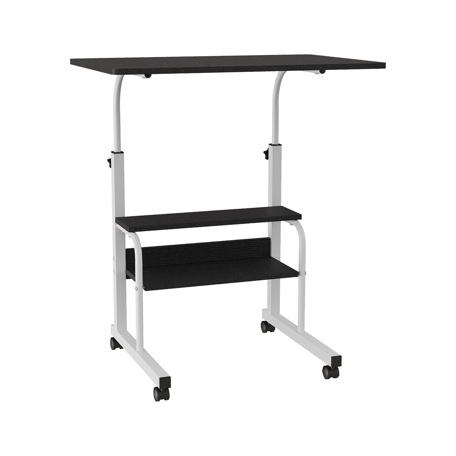 Black - Kabinet UK - Height Adjustable Mobile Overbed Table - 6