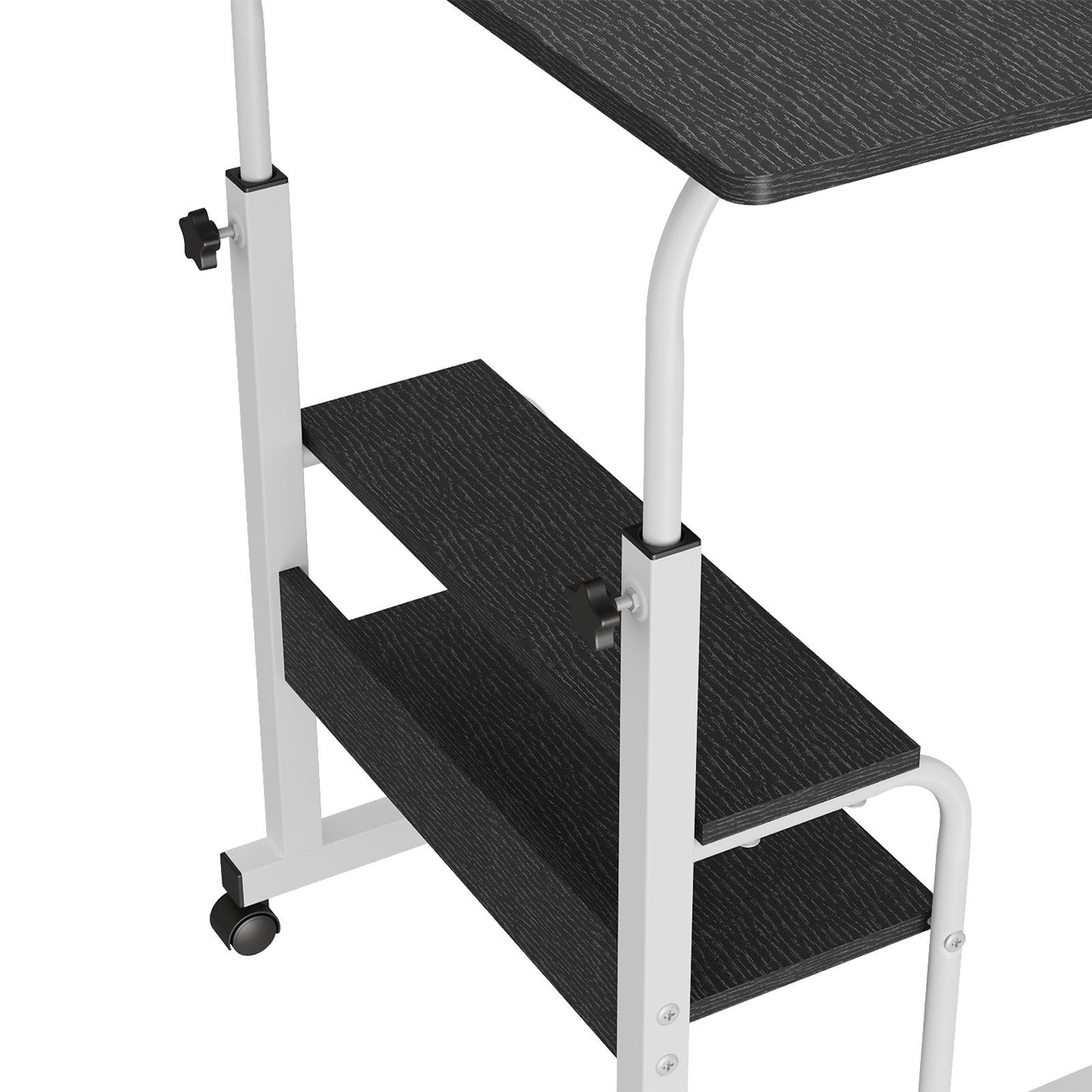 Black - Kabinet UK - Height Adjustable Mobile Overbed Table - 8