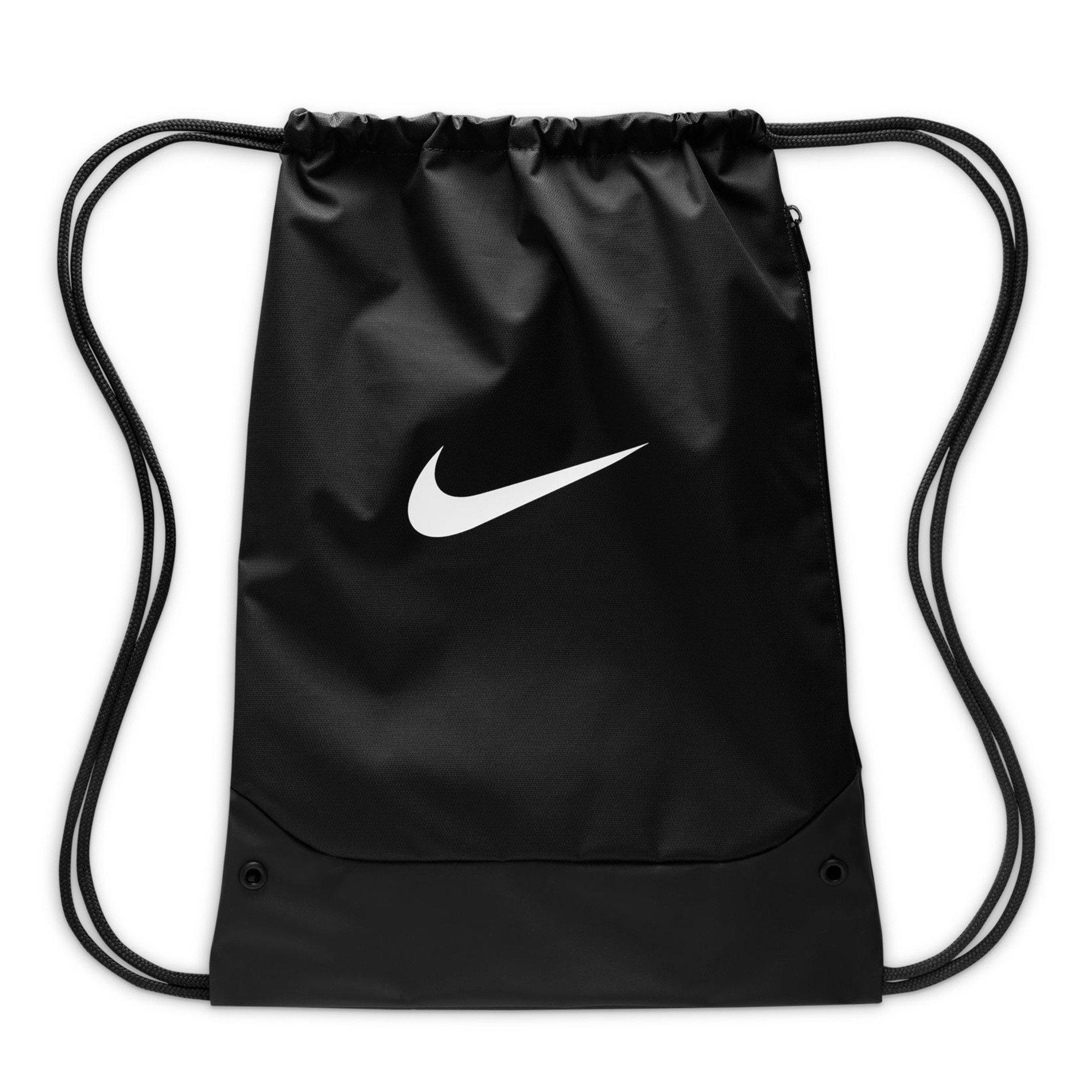 Black/Blk/White - Nike - Brasilia Gym Drawstring Bag - 1