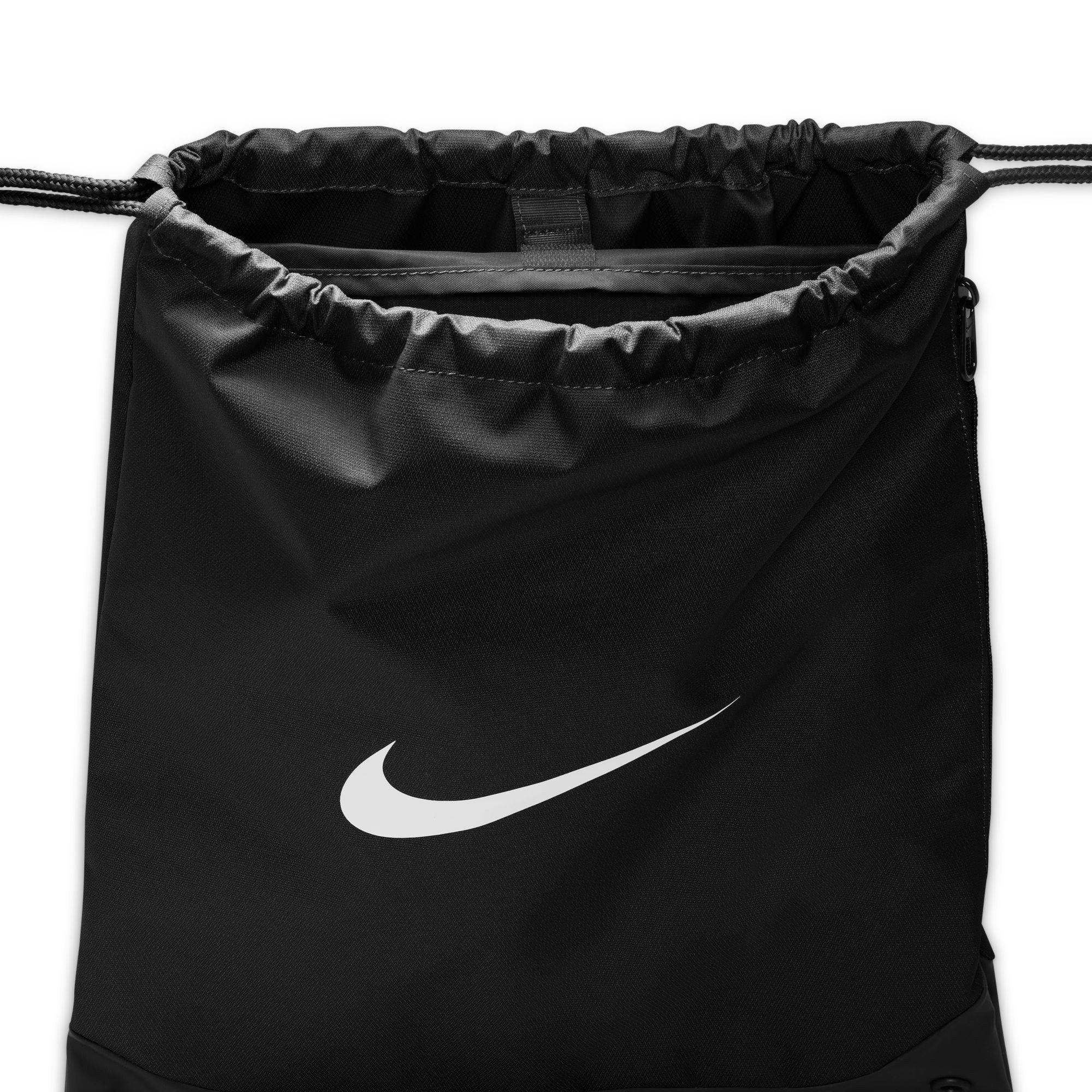 Black/Blk/White - Nike - Brasilia Gym Drawstring Bag - 3