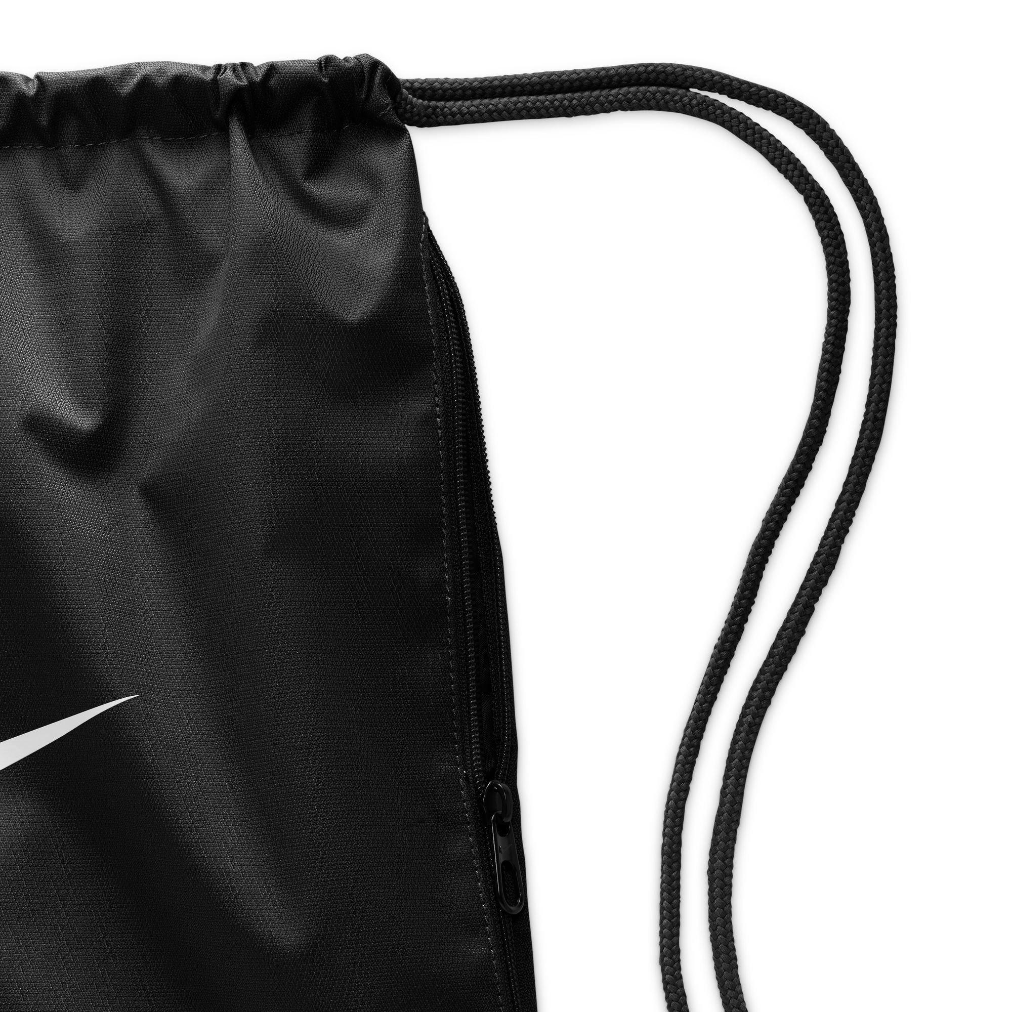 Black/Blk/White - Nike - Brasilia Gym Drawstring Bag - 4