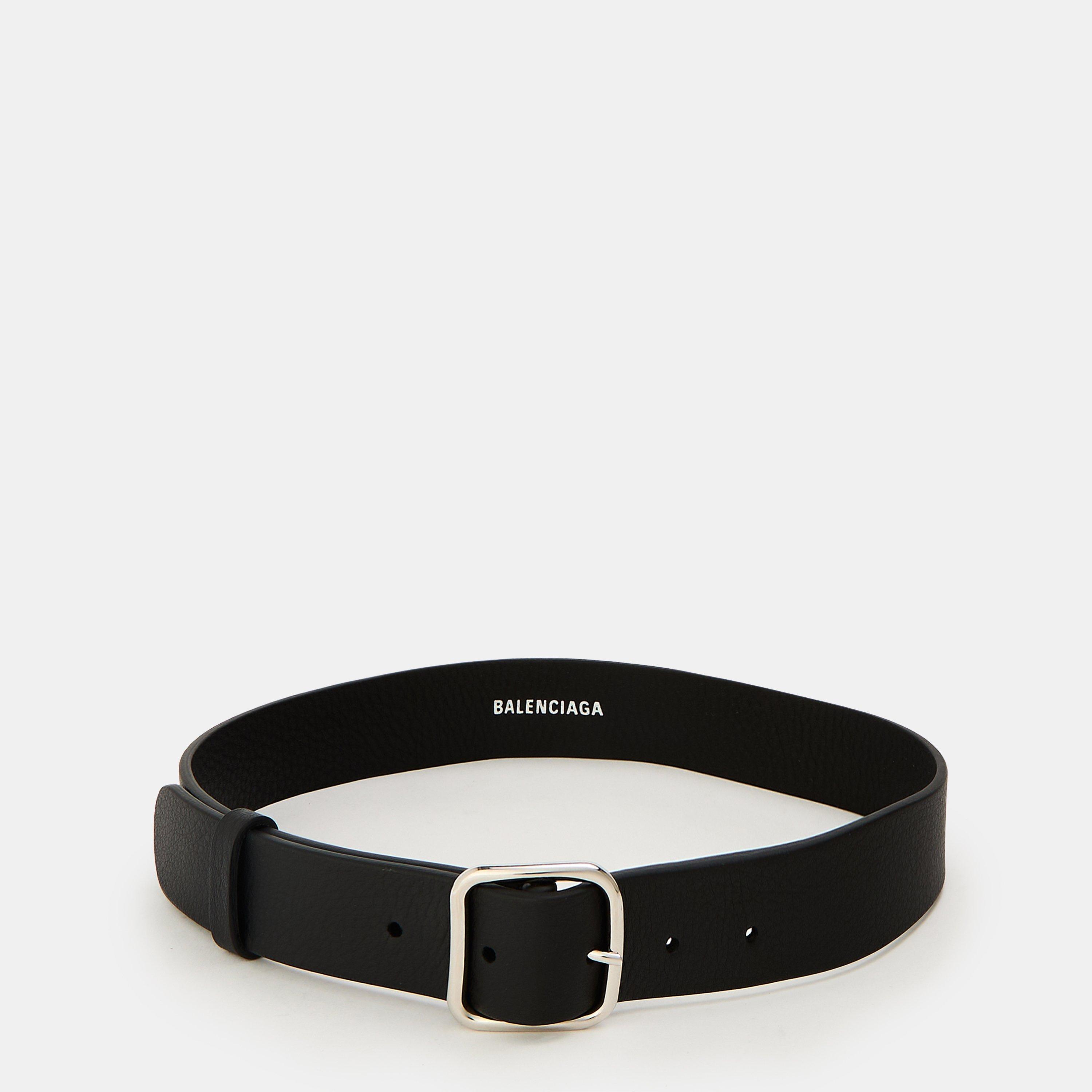 Noir/L Blanc - Balenciaga - Women's Leather Belt - 1