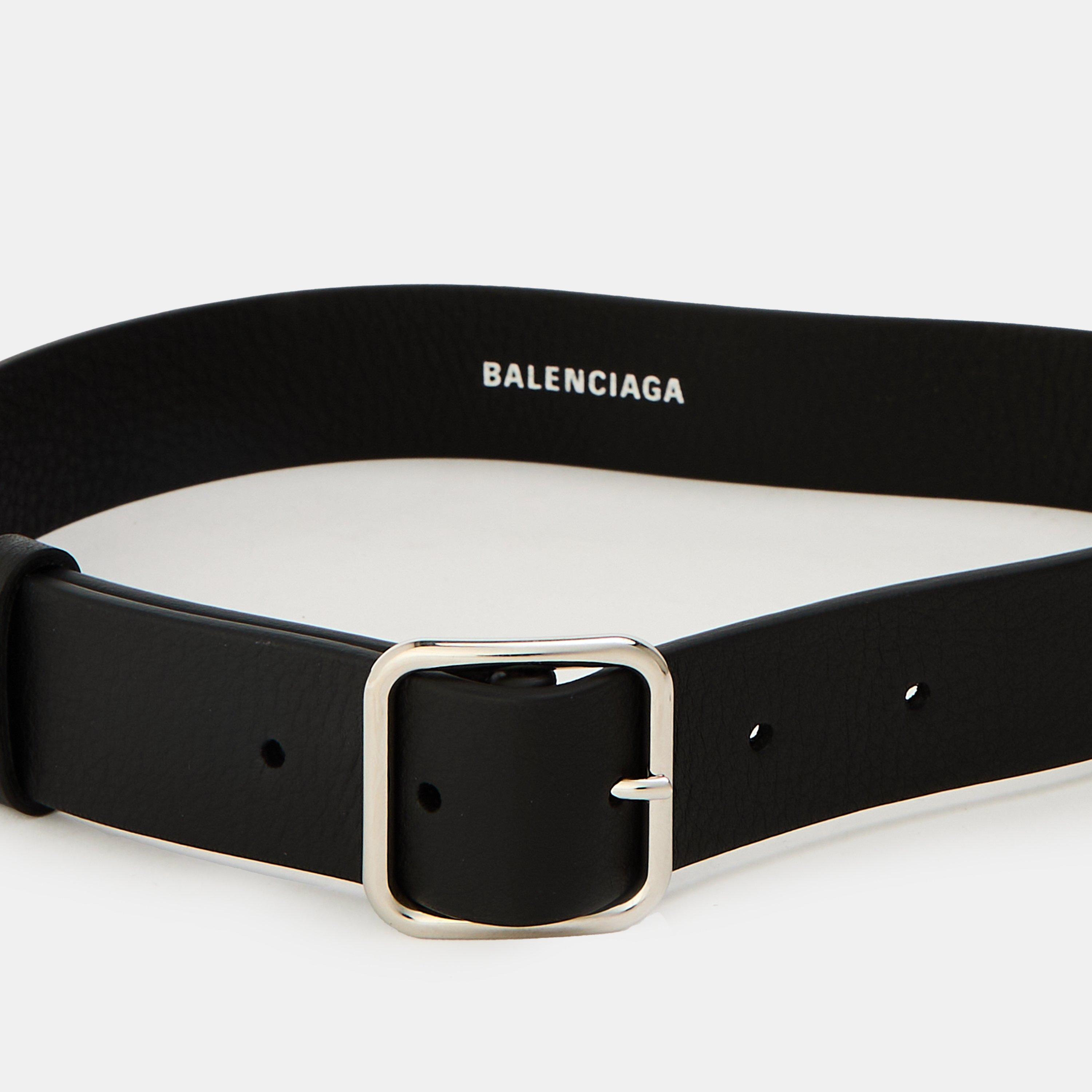 Noir/L Blanc - Balenciaga - Women's Leather Belt - 3
