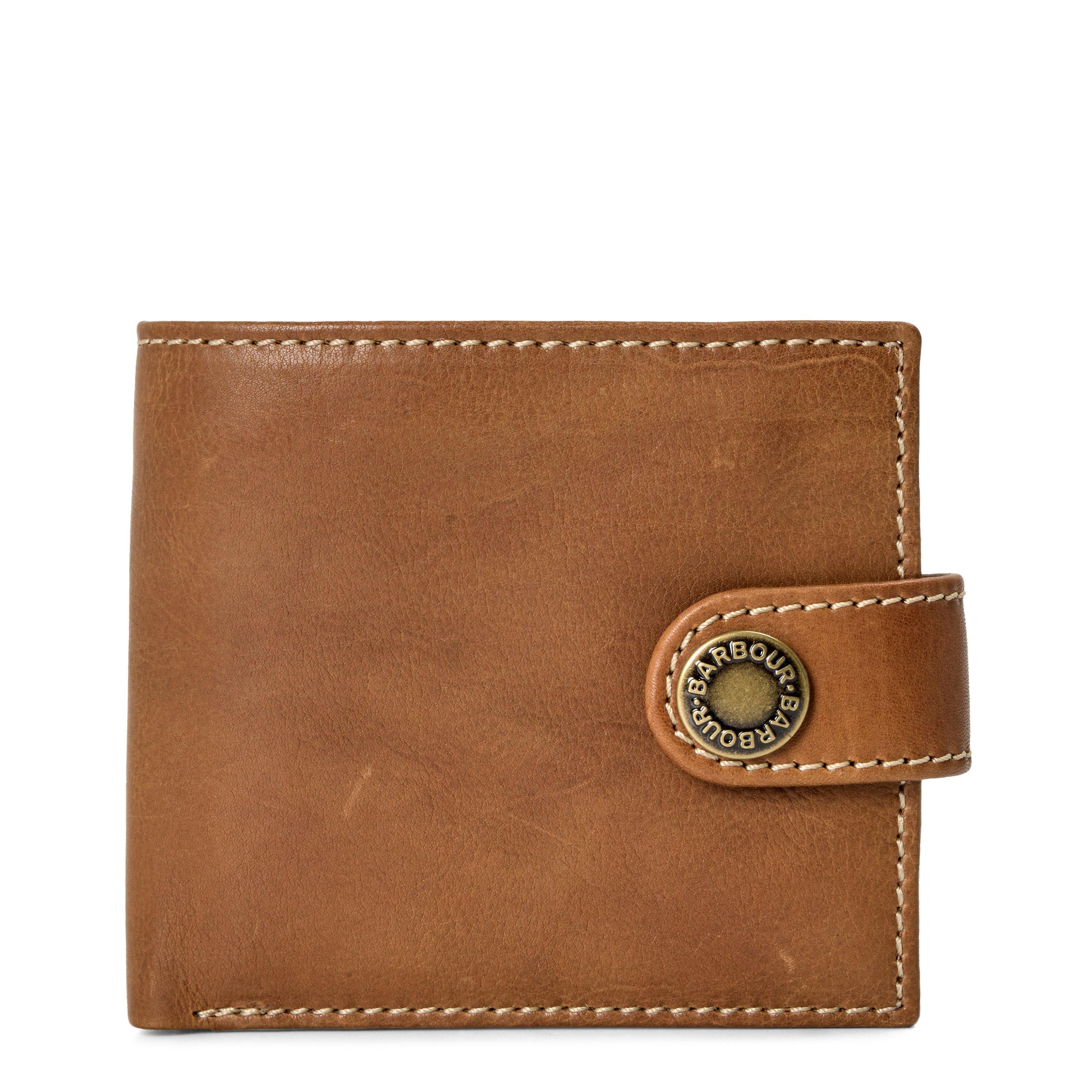 Barbour Men's Bolam Leather Billfold Wallet - Heritage Brown