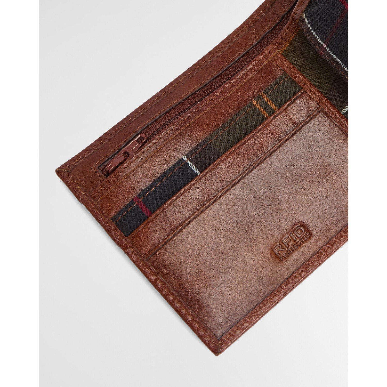 Heritage Brown - Barbour - Bolam Leather Billfold Wallet - 4