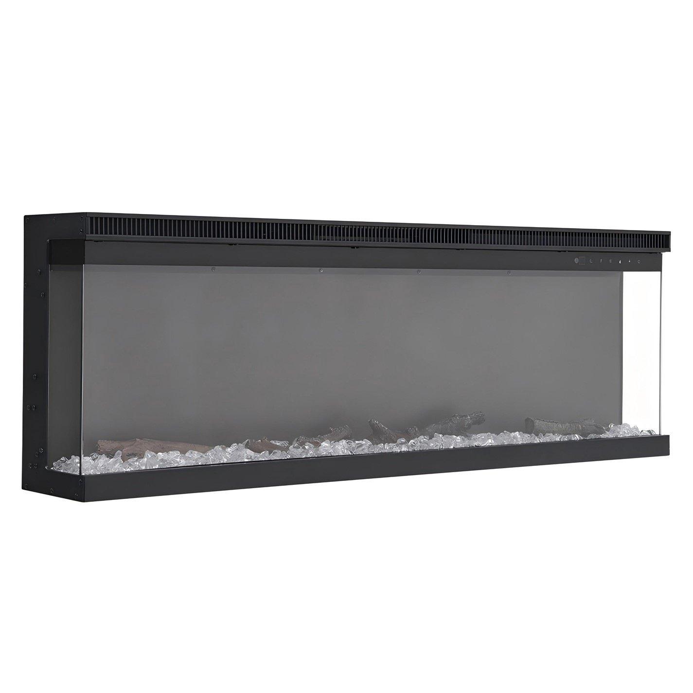 Black - Kabinet UK - Modern Recessed Electric Fireplace 1500W - 5