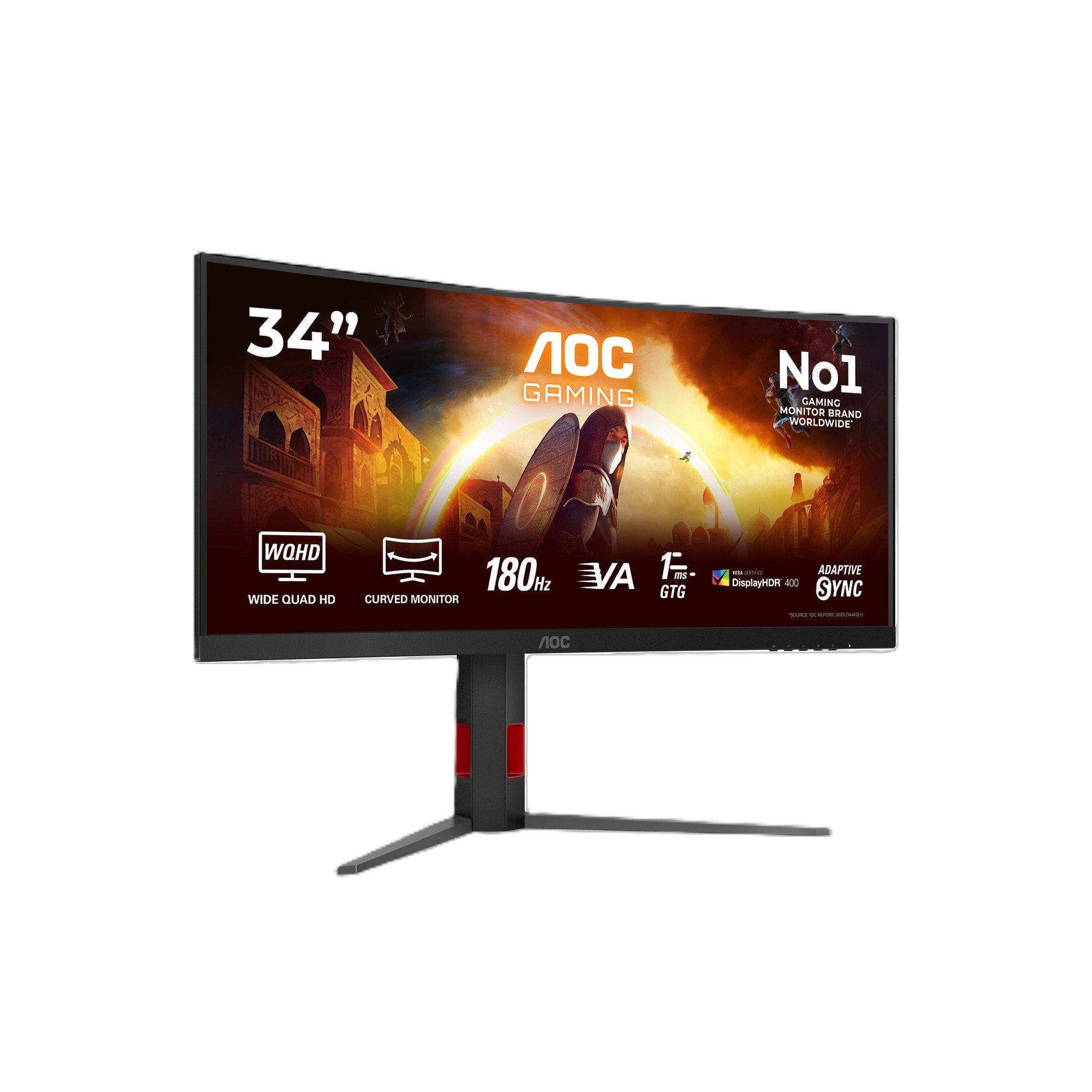 Black - AOC - AOC CU34G4CA 34 Inch Fast VA 180Hz - 2