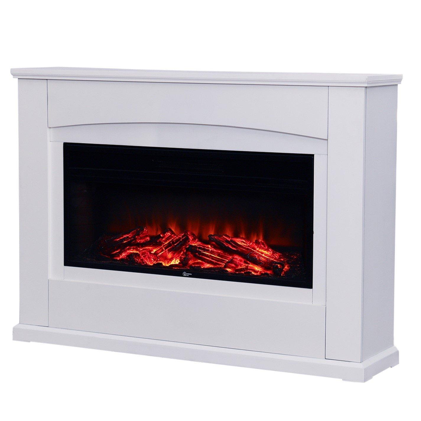 White - Kabinet UK - Rectangle Traditional Electric Fireplace - 4