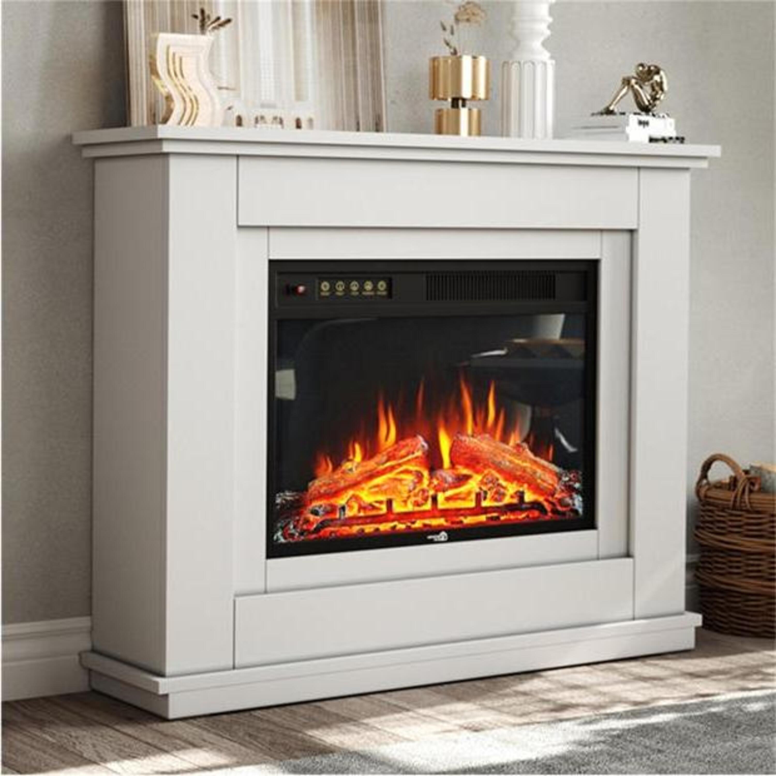 White - Kabinet UK - Square Traditional Electric Fireplace 1500W - 1