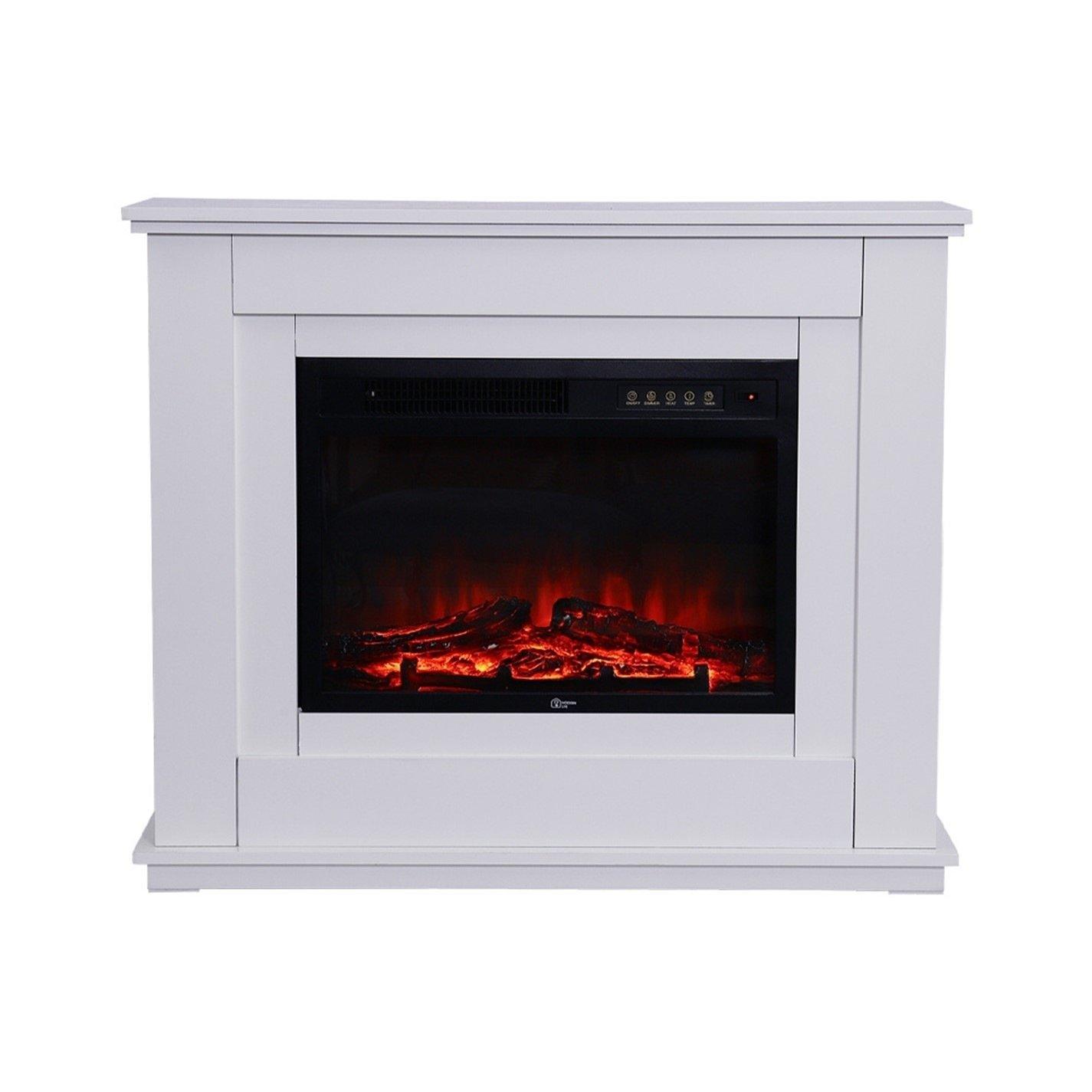 White - Kabinet UK - Square Traditional Electric Fireplace 1500W - 4