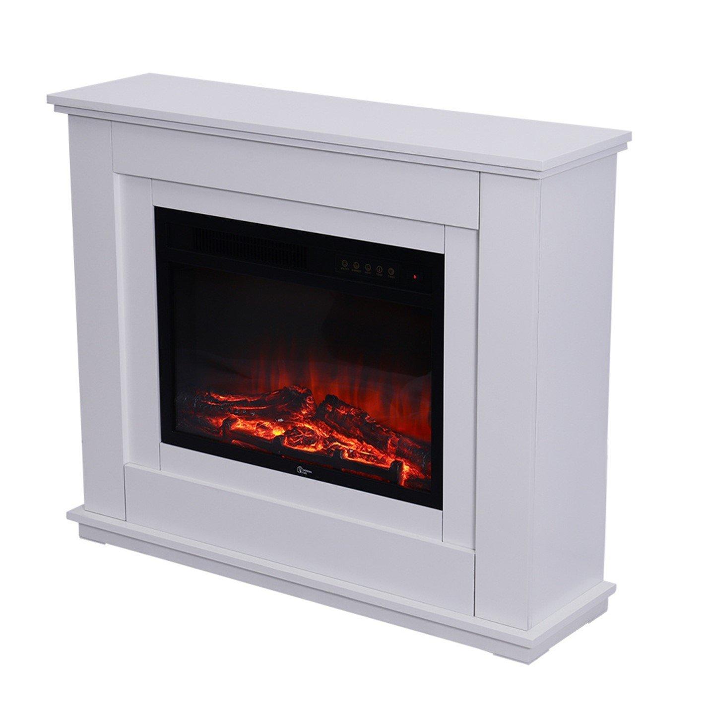 White - Kabinet UK - Square Traditional Electric Fireplace 1500W - 5
