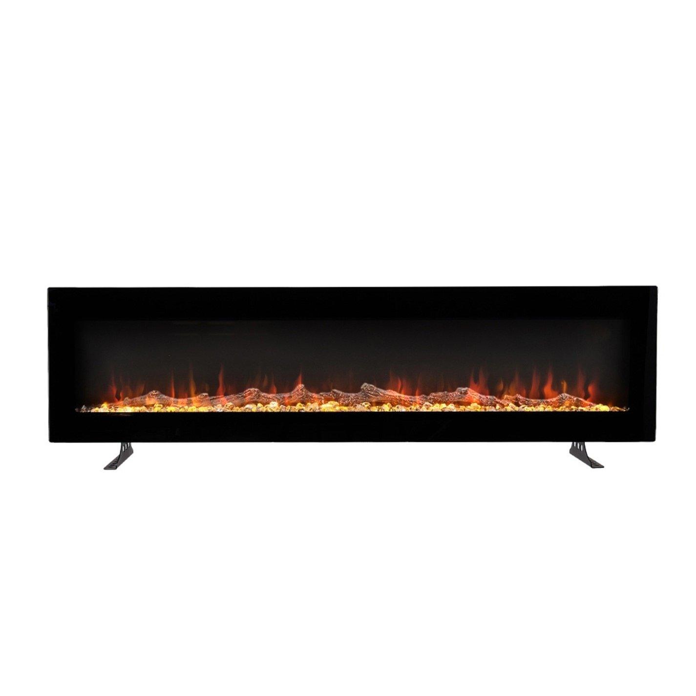 Black - Kabinet UK - Modern Electric Fireplace with Control 1800W - 3