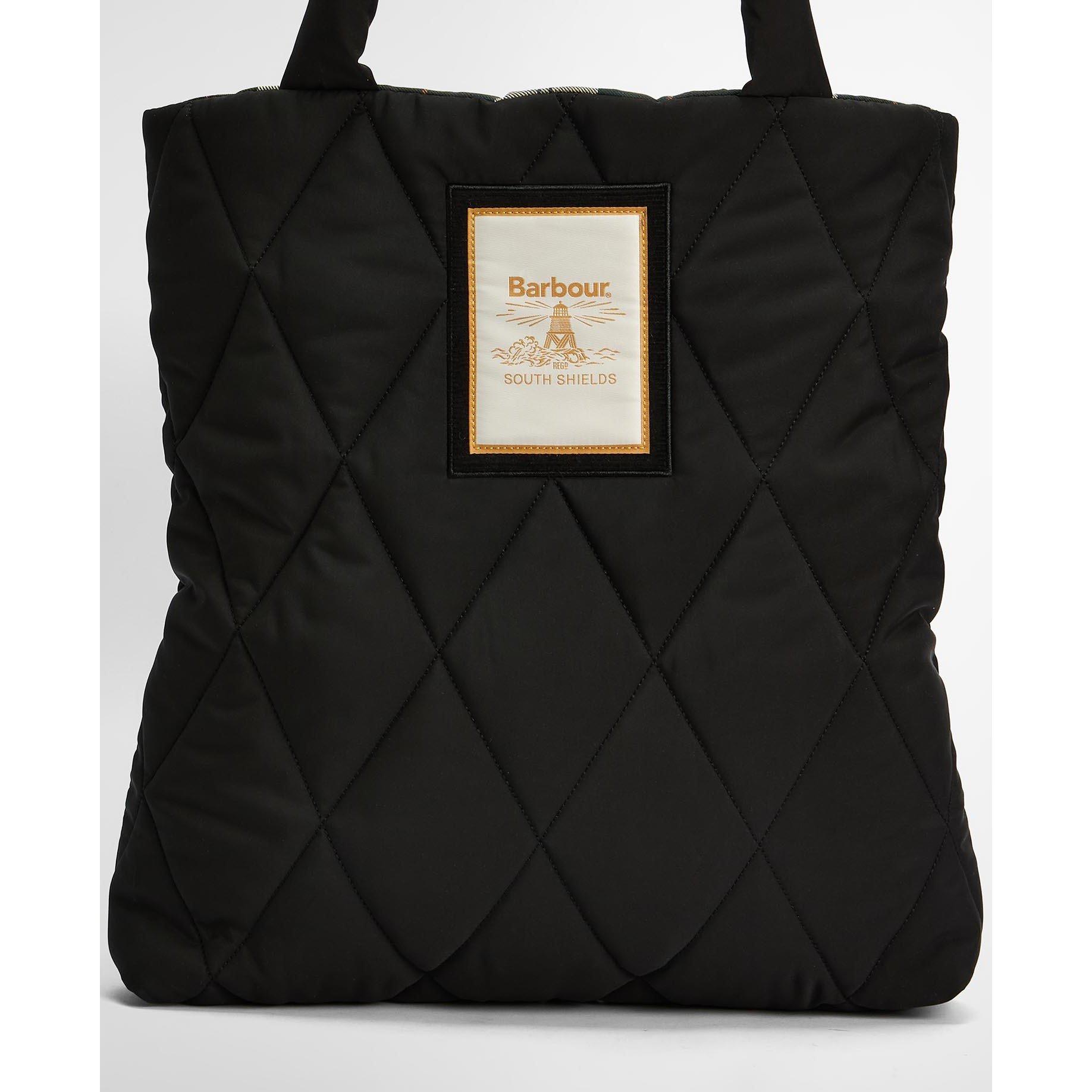 Black/Ancient - Barbour - Mariah Quilted Tote Bag - 4