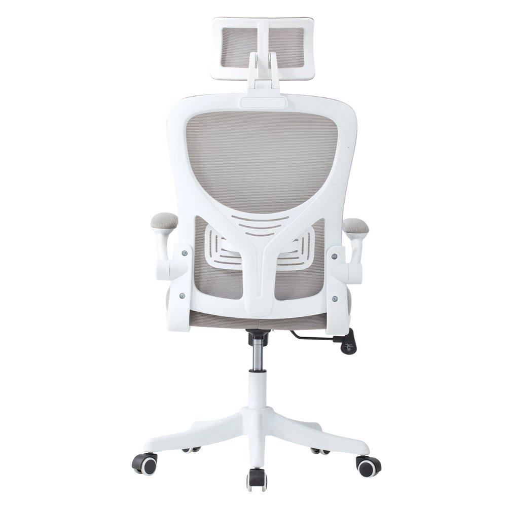 White/Grey - Kabinet UK - Height Adjustable Comfortable Mesh Office Chair - 4