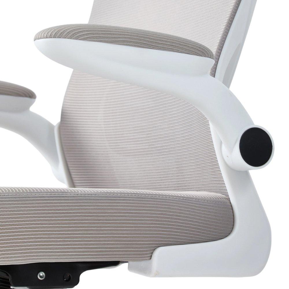 White/Grey - Kabinet UK - Height Adjustable Comfortable Mesh Office Chair - 5