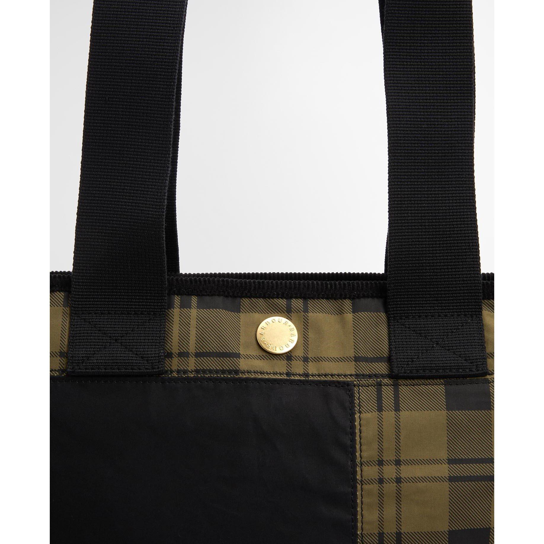 Black/Olive - Barbour - Women's Mya Patch Tote Bags - 5