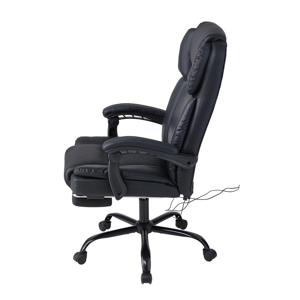 Black - Kabinet UK - Height-Adjustable Massage Office Chair - 3
