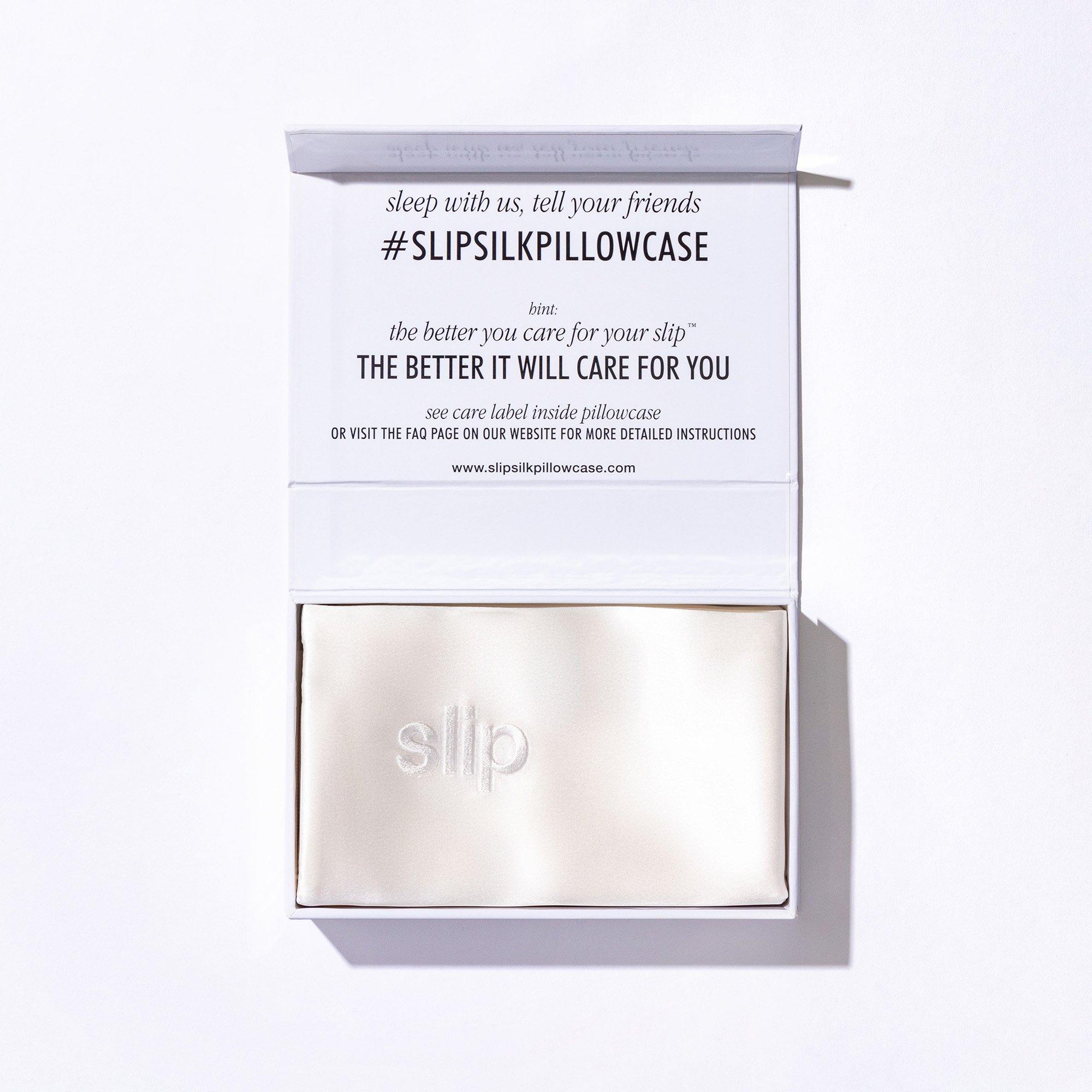 White - Slip - Pure Silk Queen Pillowcase - 5