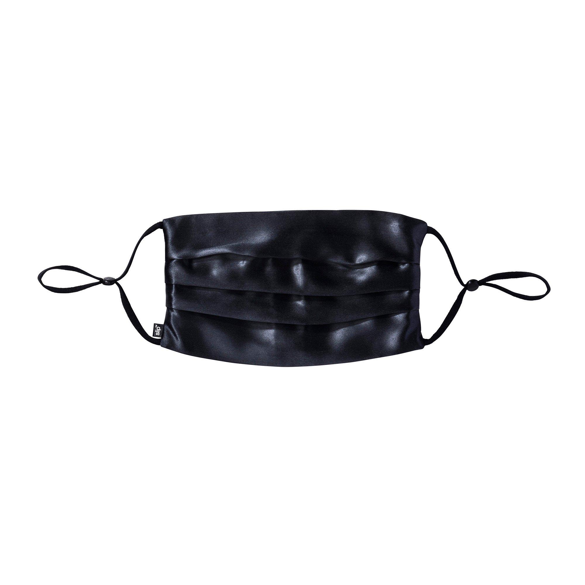 Black - Slip - Pure Silk Face Covering - 1