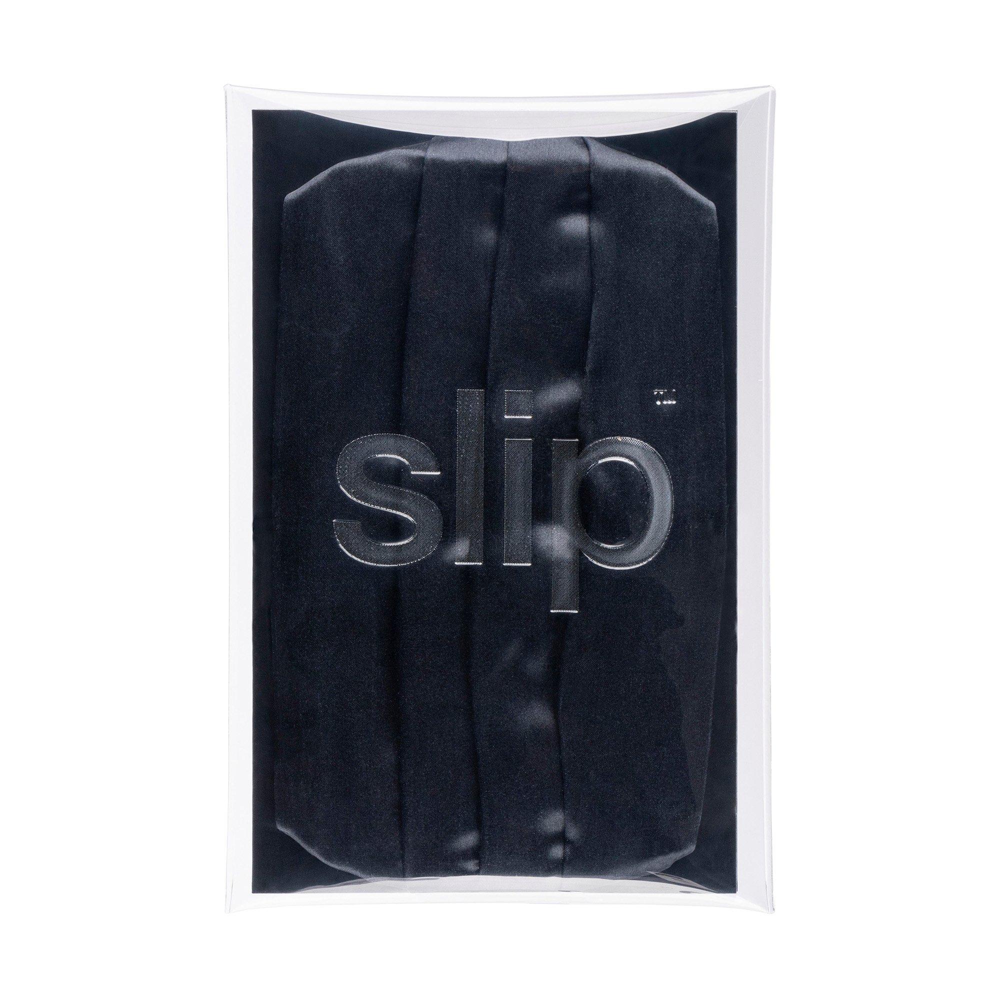 Black - Slip - Pure Silk Face Covering - 3