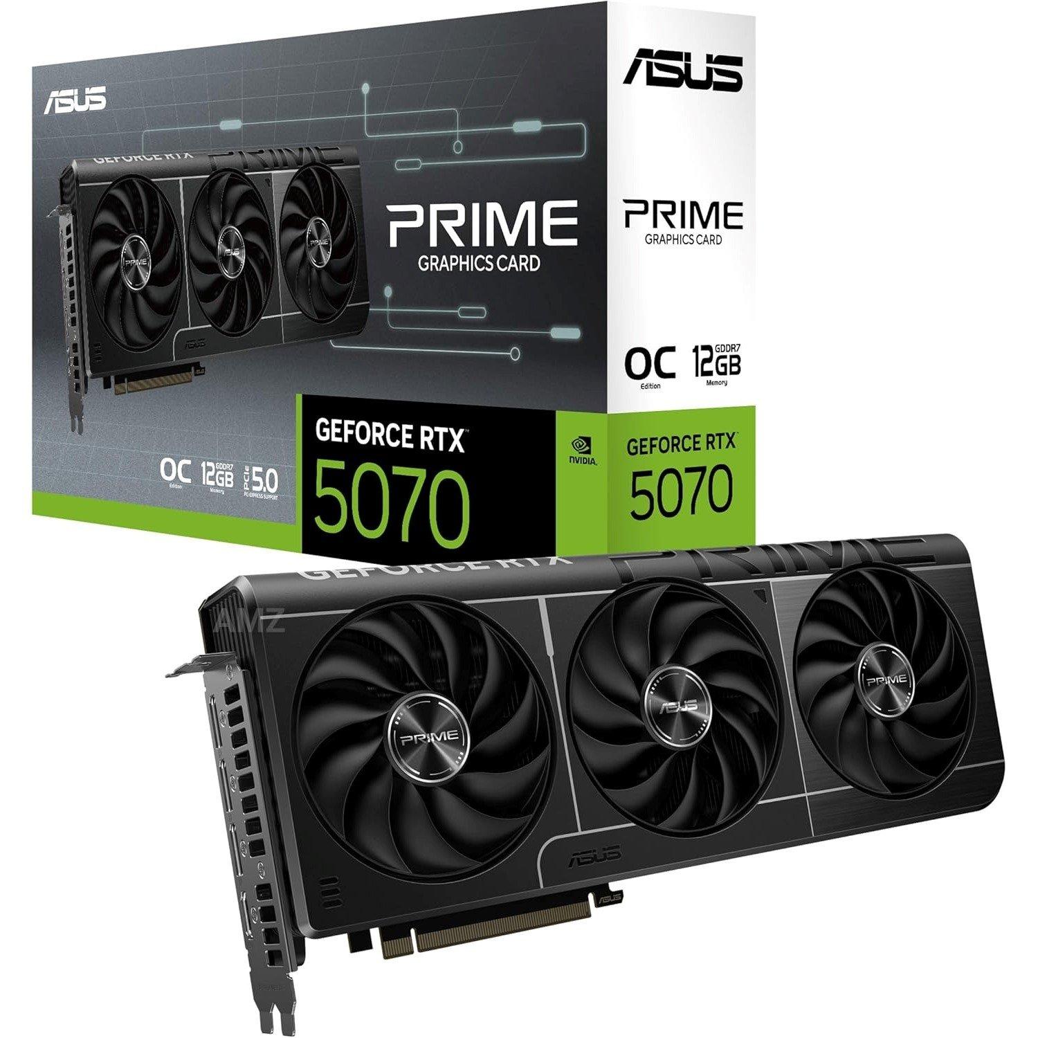 Crna - ASUS - NVIDIA GeForce RTX 5070 Dual OC Graphics Card for Gaming - 12GB - 1