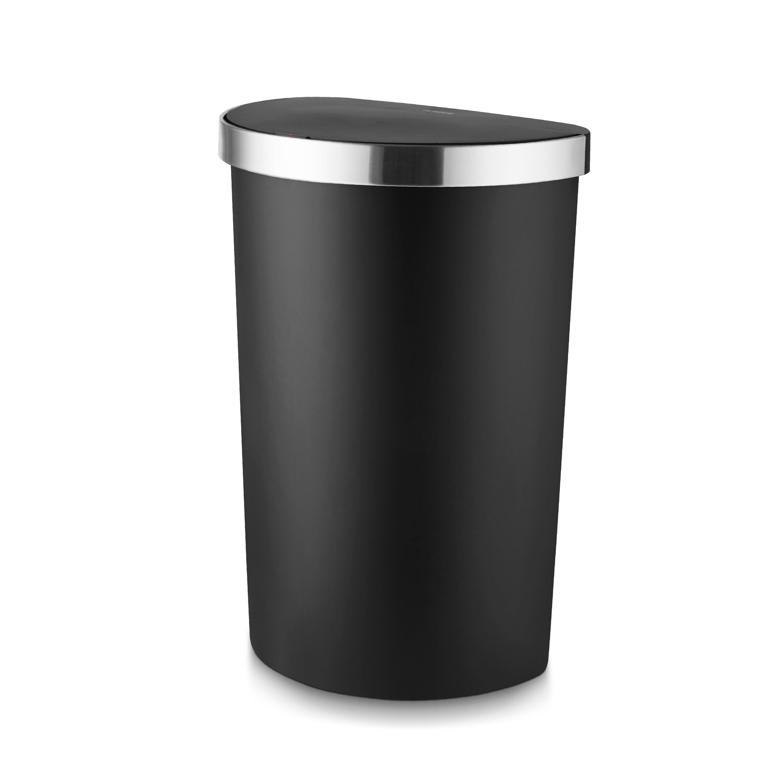 Black - Tower - 50L Curved Sensor Bin Black - 1