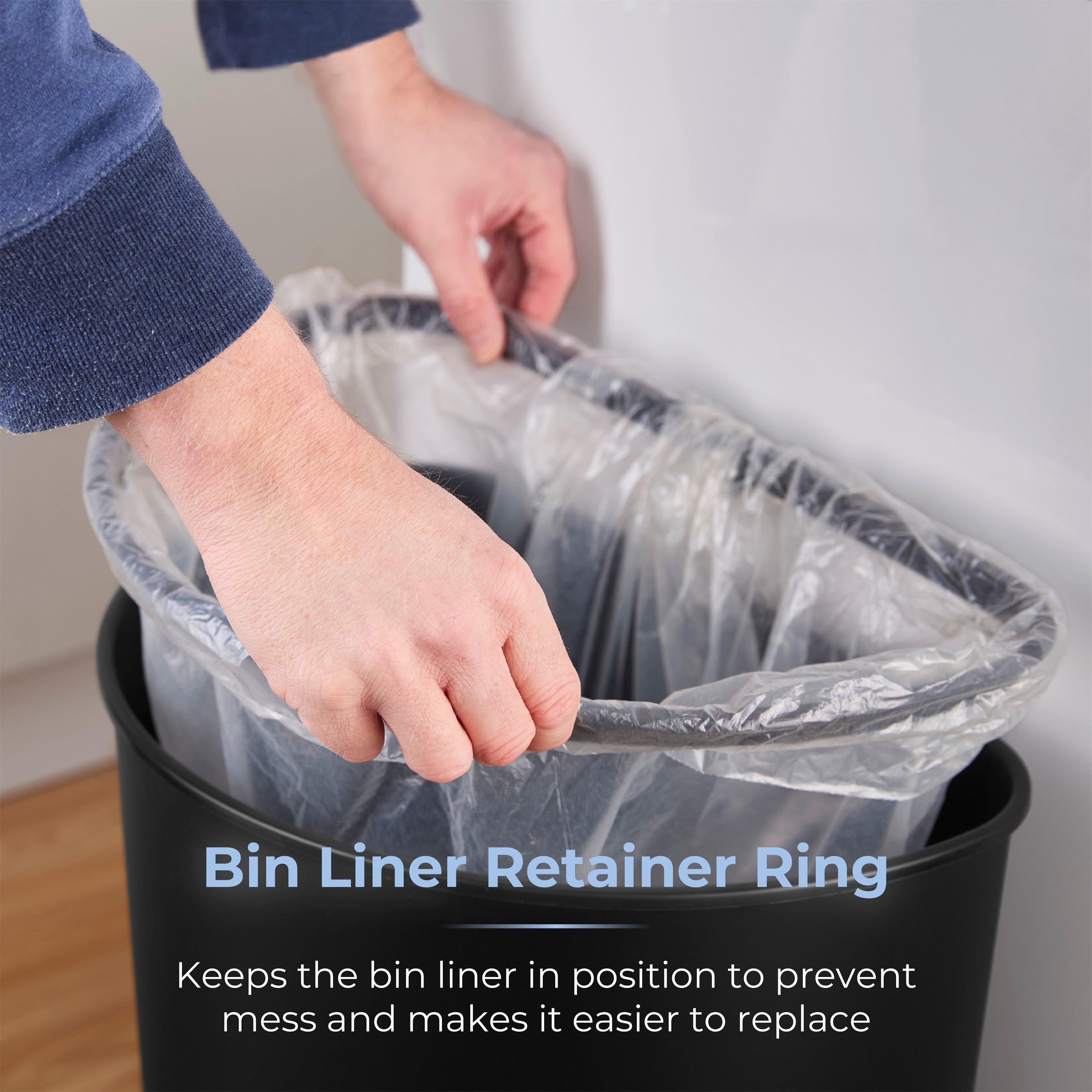 Black - Tower - 50L Curved Sensor Bin Black - 5