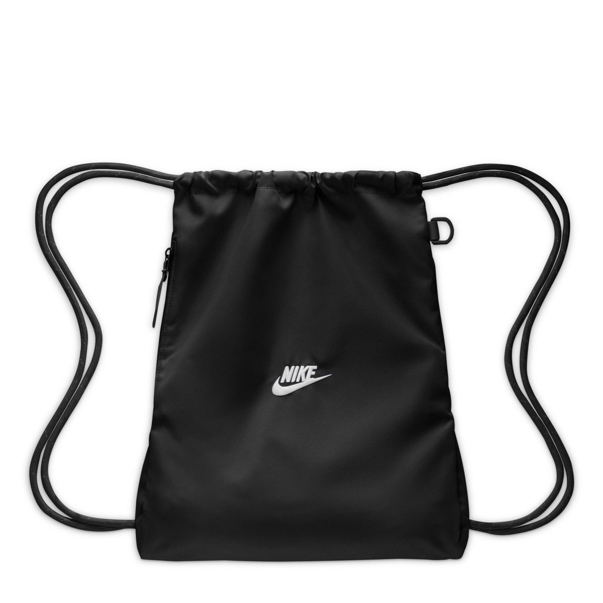 Black/Blk/White - Nike - Heritage Gym Drawstring Bag - 1