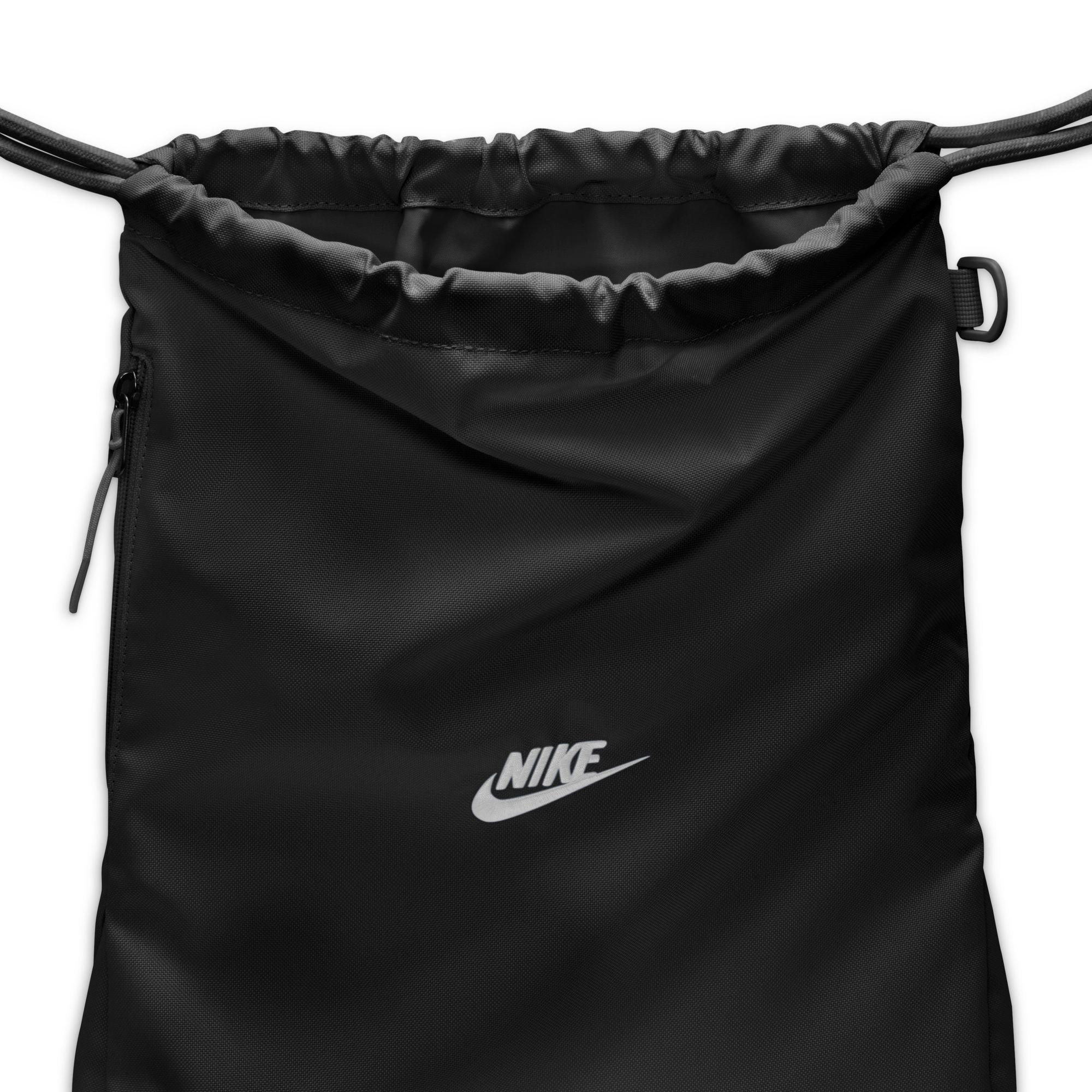 Black/Blk/White - Nike - Heritage Gym Drawstring Bag - 3