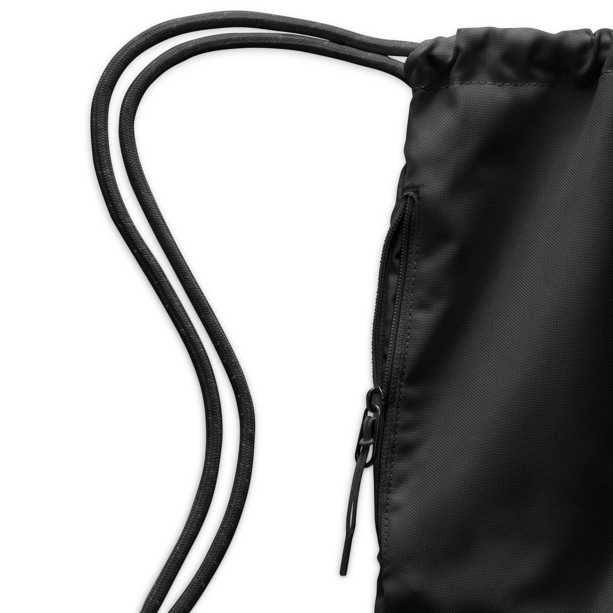 Black/Blk/White - Nike - Heritage Gym Drawstring Bag - 4