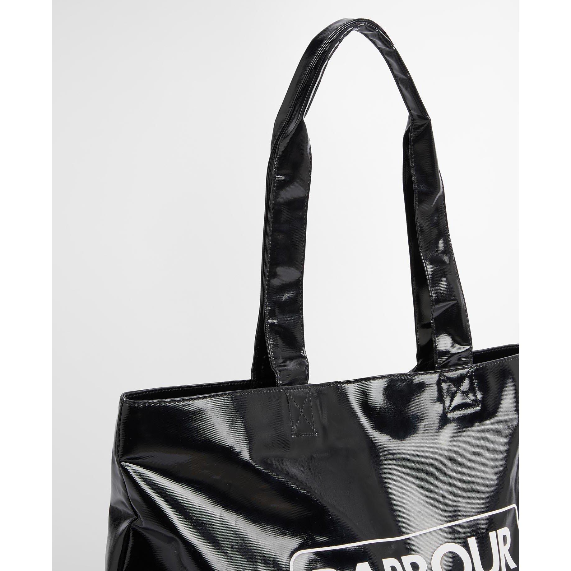 Black - Barbour International - Women's B.Intense High Shine Tote Bag - 6