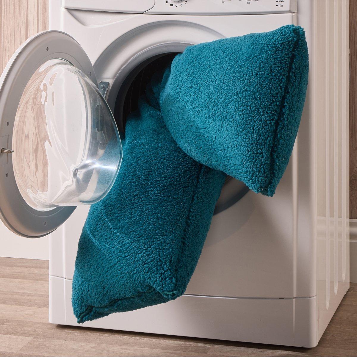 Teal - Downland - Teddy Fleece V-shape Pillow - 5