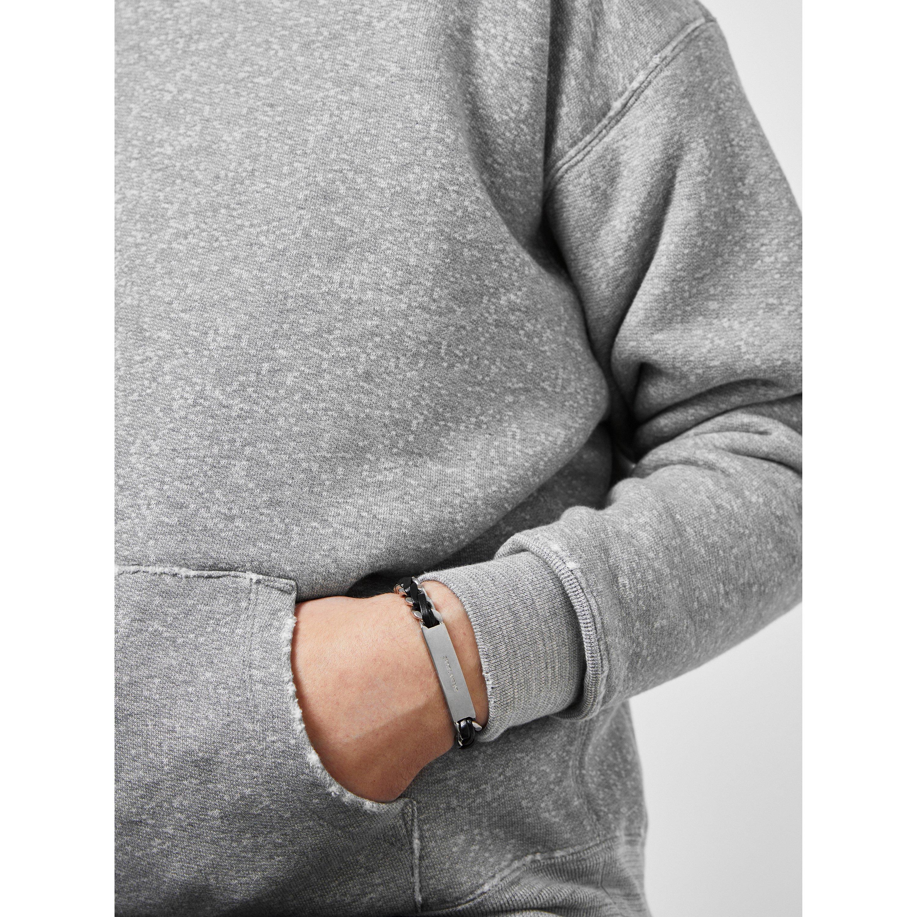 Silver/Black - Saint Laurent - Curb Chain Braclet - 2