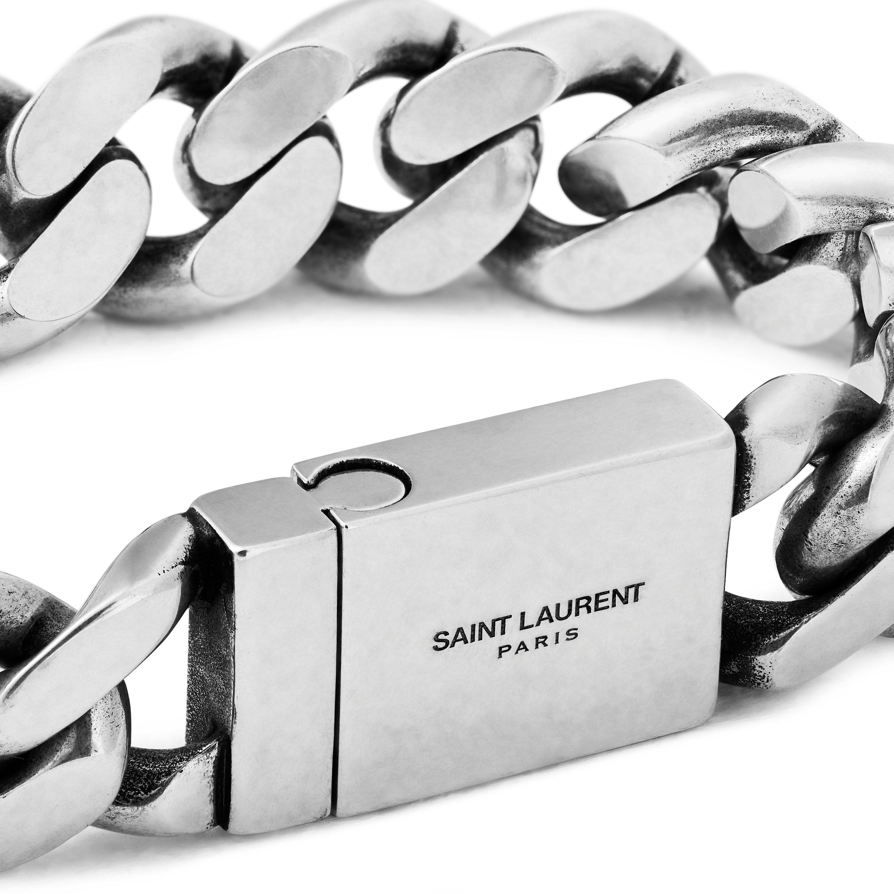 【SAINT LAURENT PARIS】 25SS Curve Chain Bracelet CURB CHAIN BRACELET IN METAL | Saint Laurent | YSL US