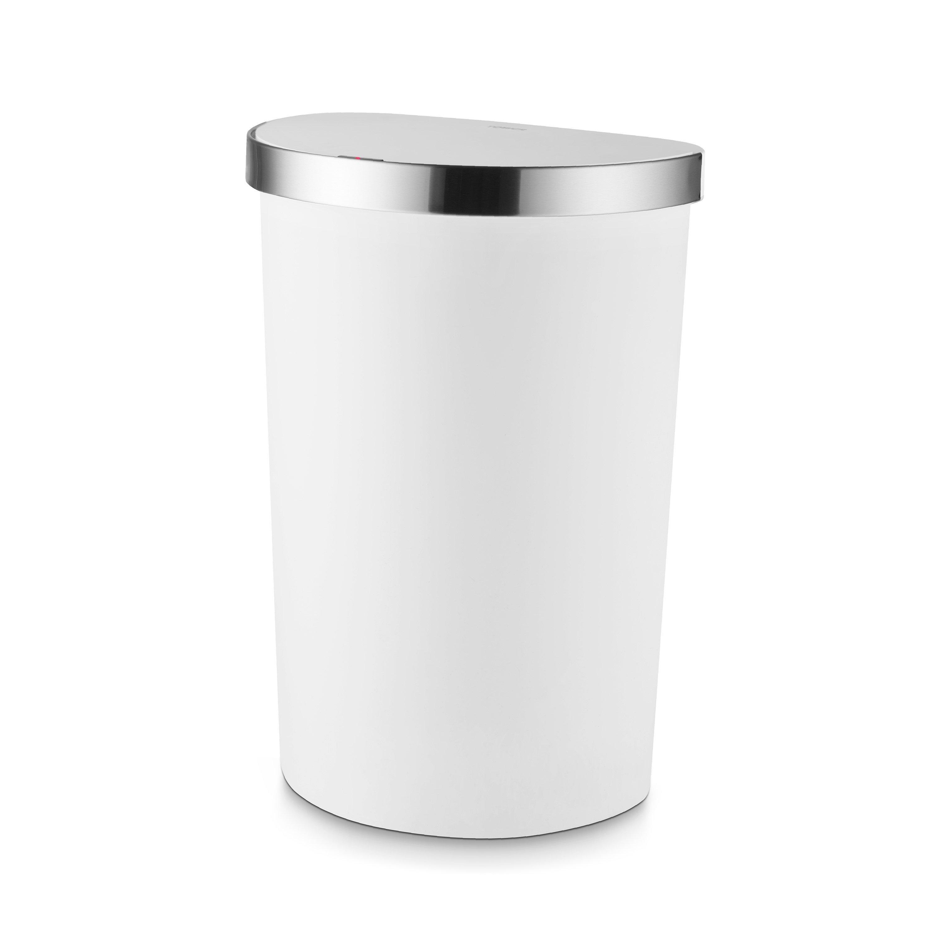 Tower Unisex White Sensor Bin With Liner Retainer Ring, Durable Pp Body, Battery Operated, 50L, With Stainless Steel Trim On Lid | Size: A - Image 5