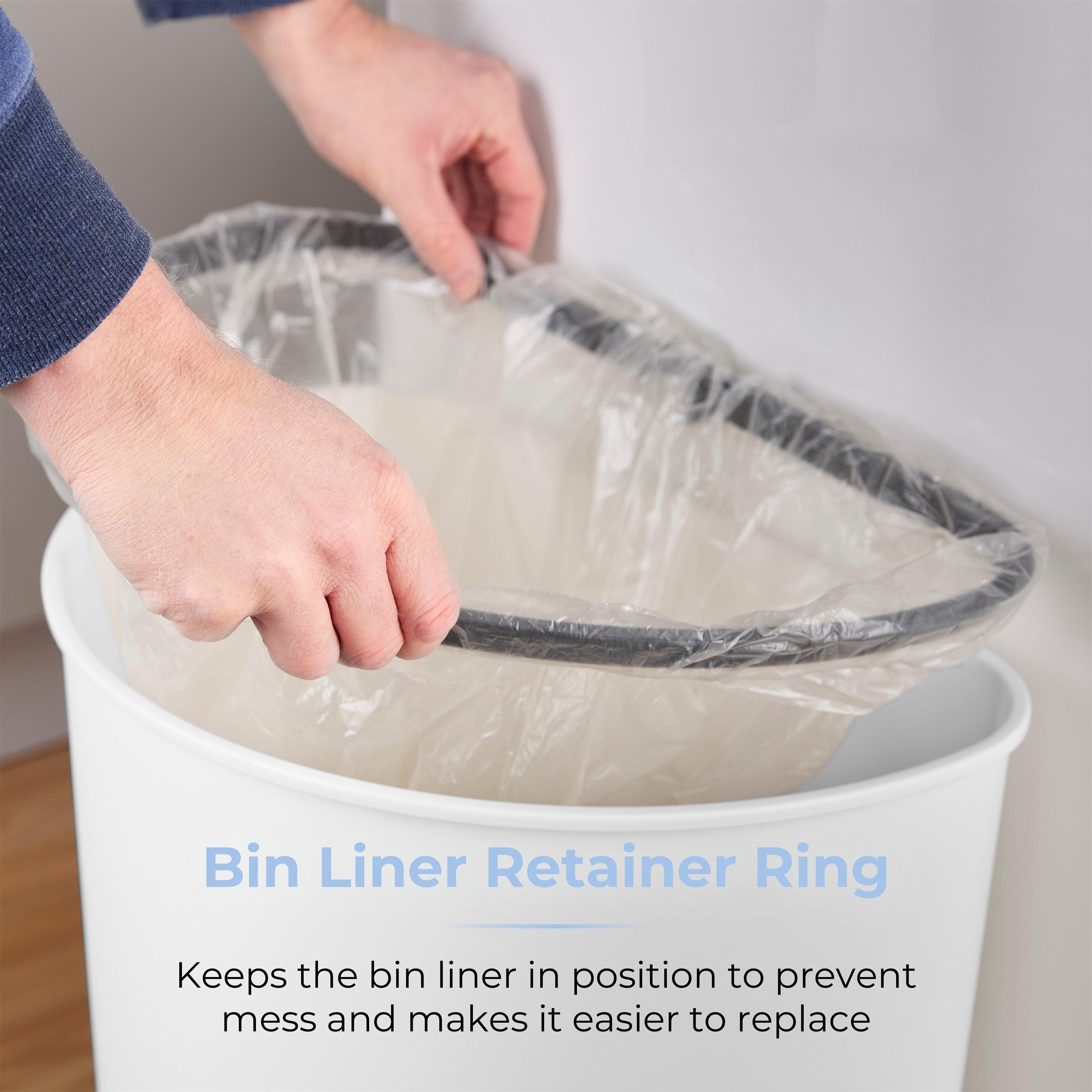 White - Tower - 50L Curved Sensor Bin White - 5