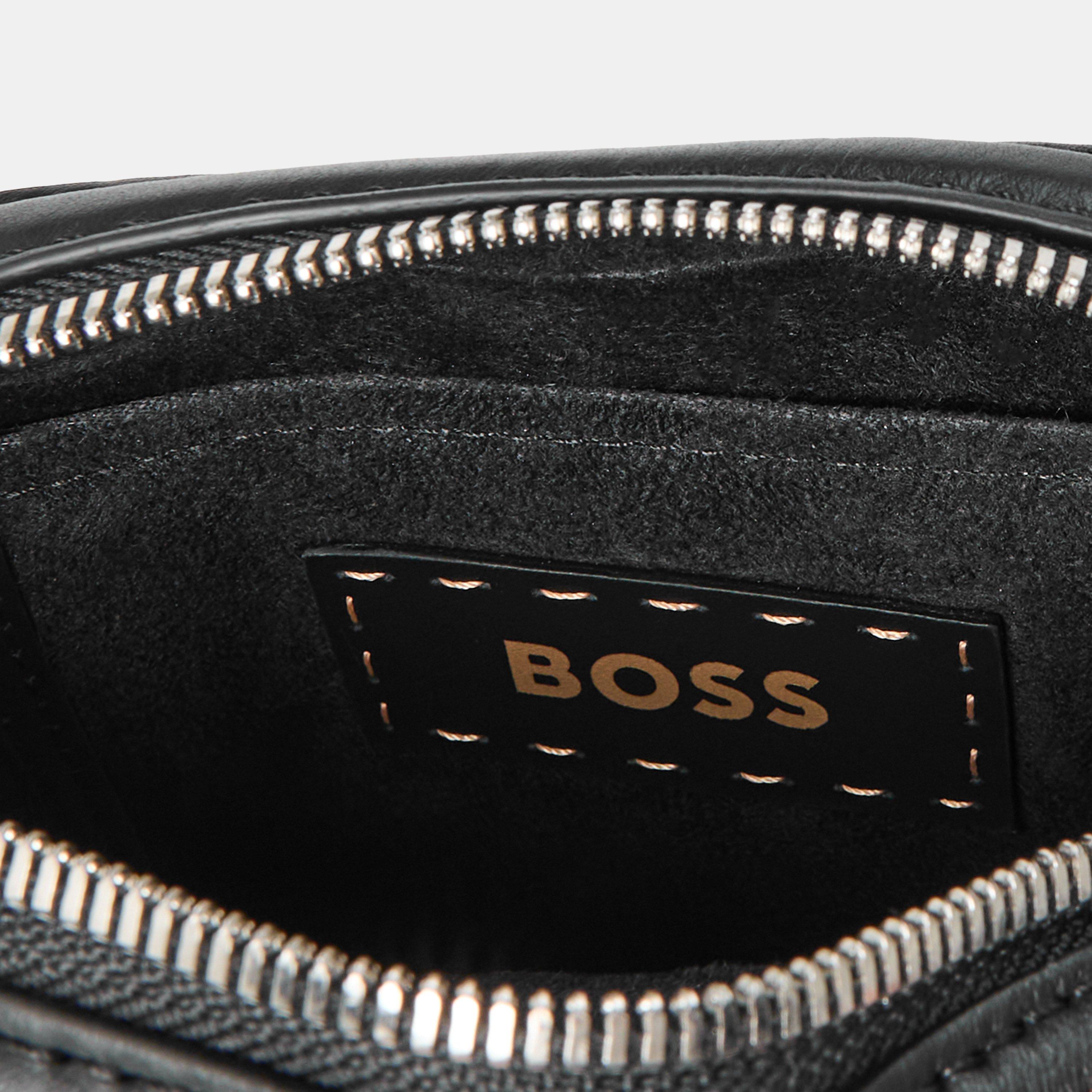 Black - Boss - Alaric Zip Shoulder Cross Body Bag - 4