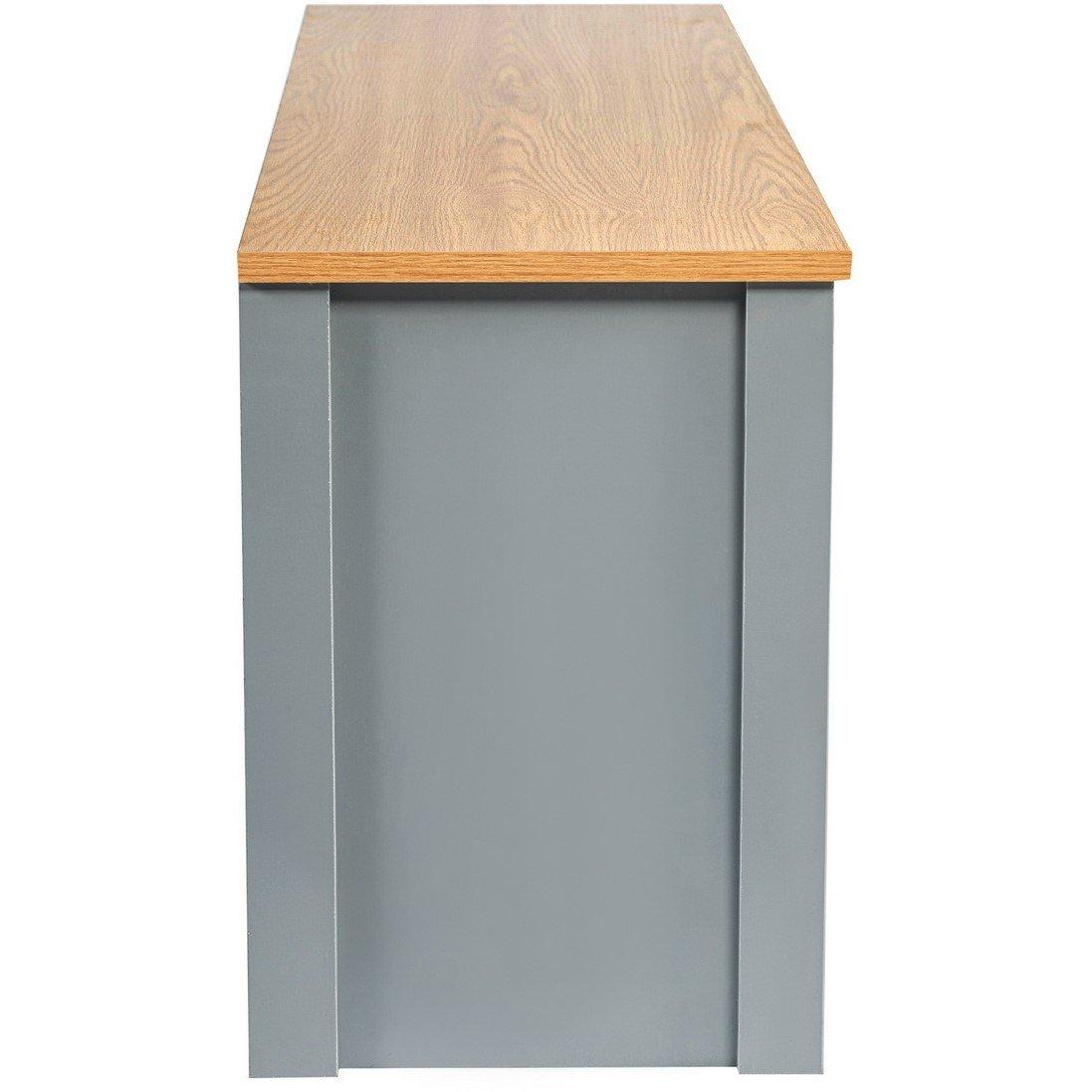 Walnut - FurnitureR - TV Stand with Storage Media Console Unit with Cabinets - 3