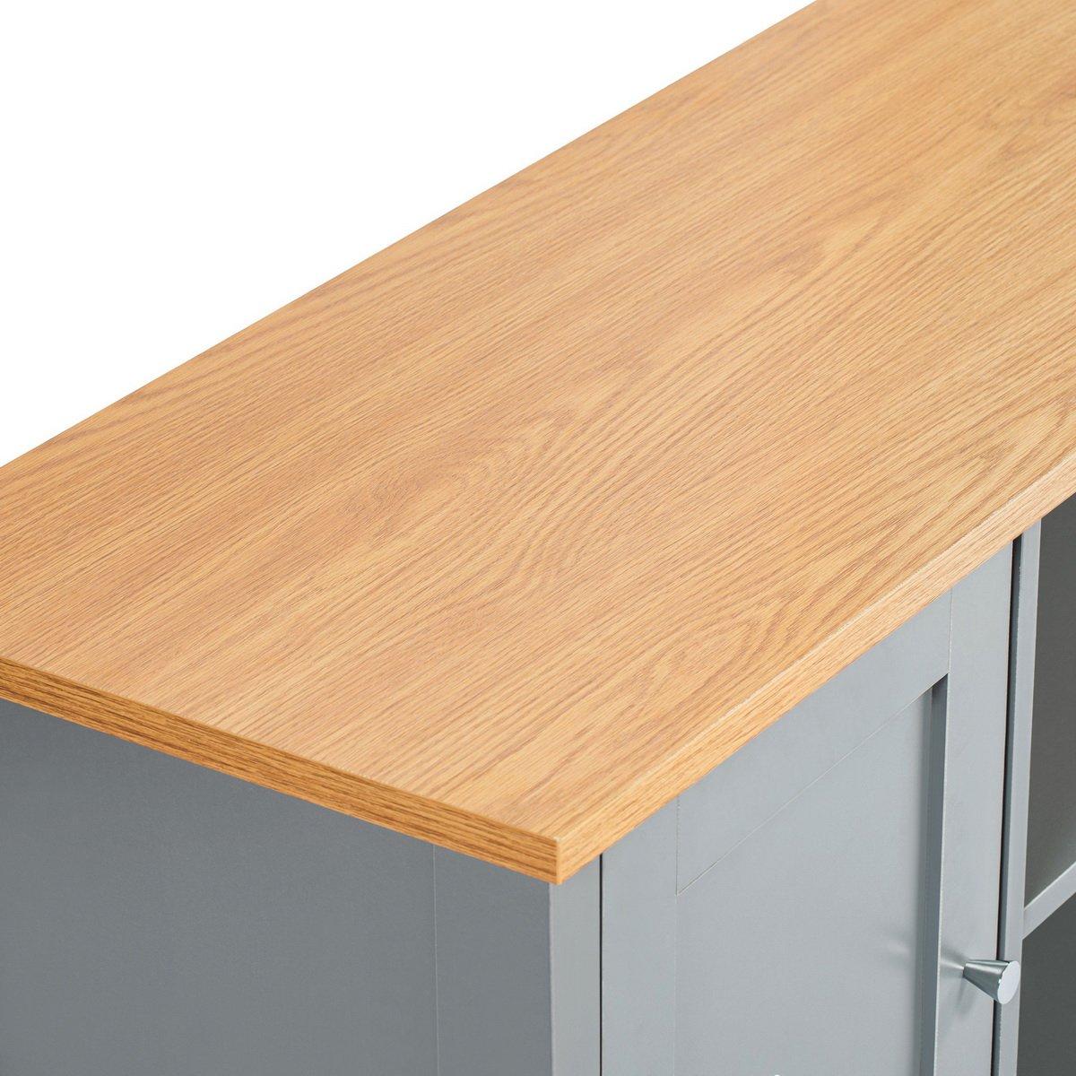 Walnut - FurnitureR - TV Stand with Storage Media Console Unit with Cabinets - 5